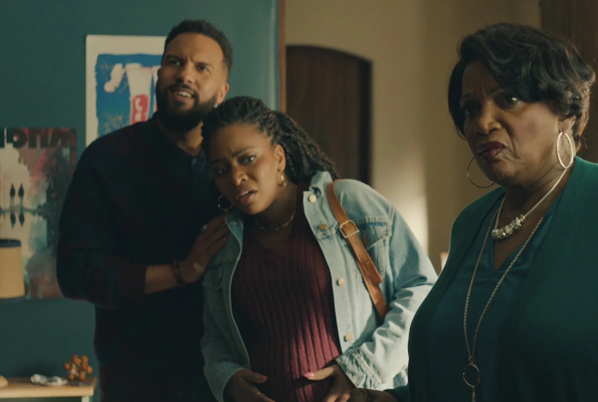 Anna Maria Horsford, O-T Fagbenle, and Teyonah Parris in No Good Deed (2024)