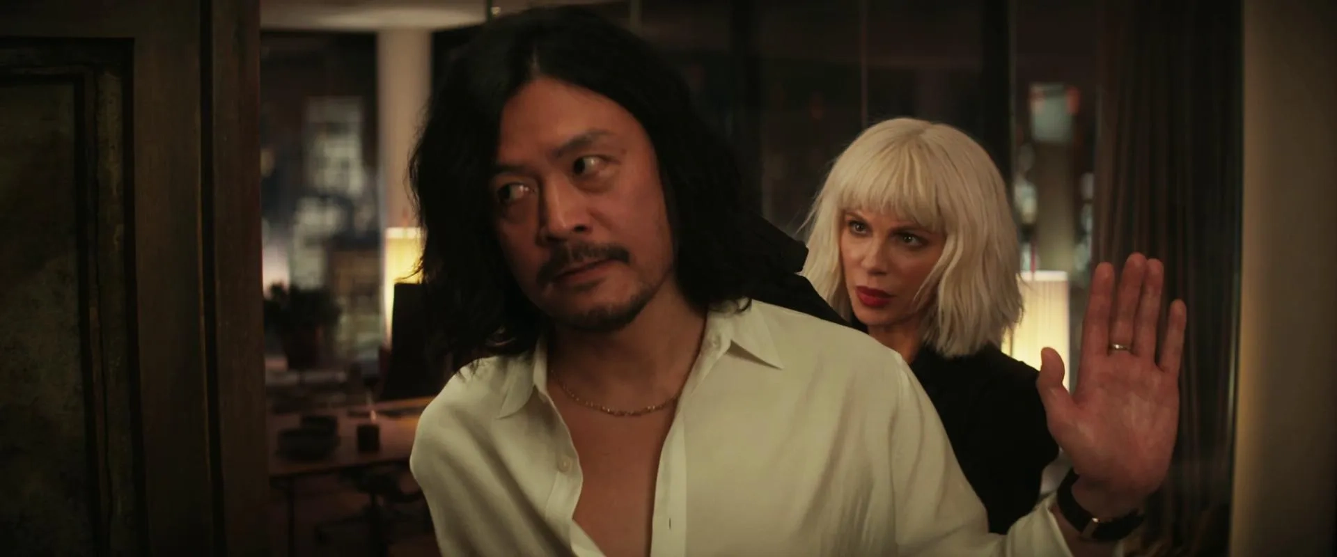 Kate Beckinsale and Masayoshi Haneda in Canary Black (2024)