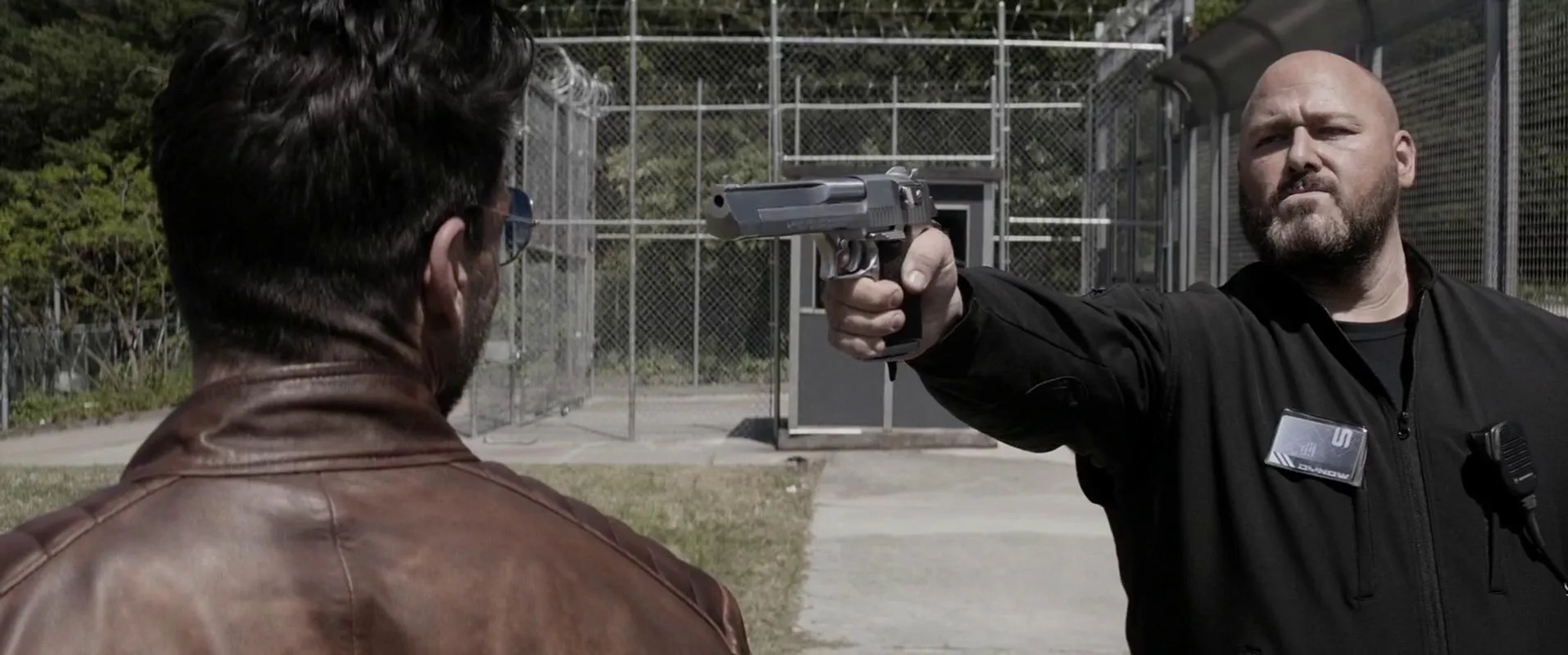 Frank Grillo and Will Sasso in Boss Level (2020)