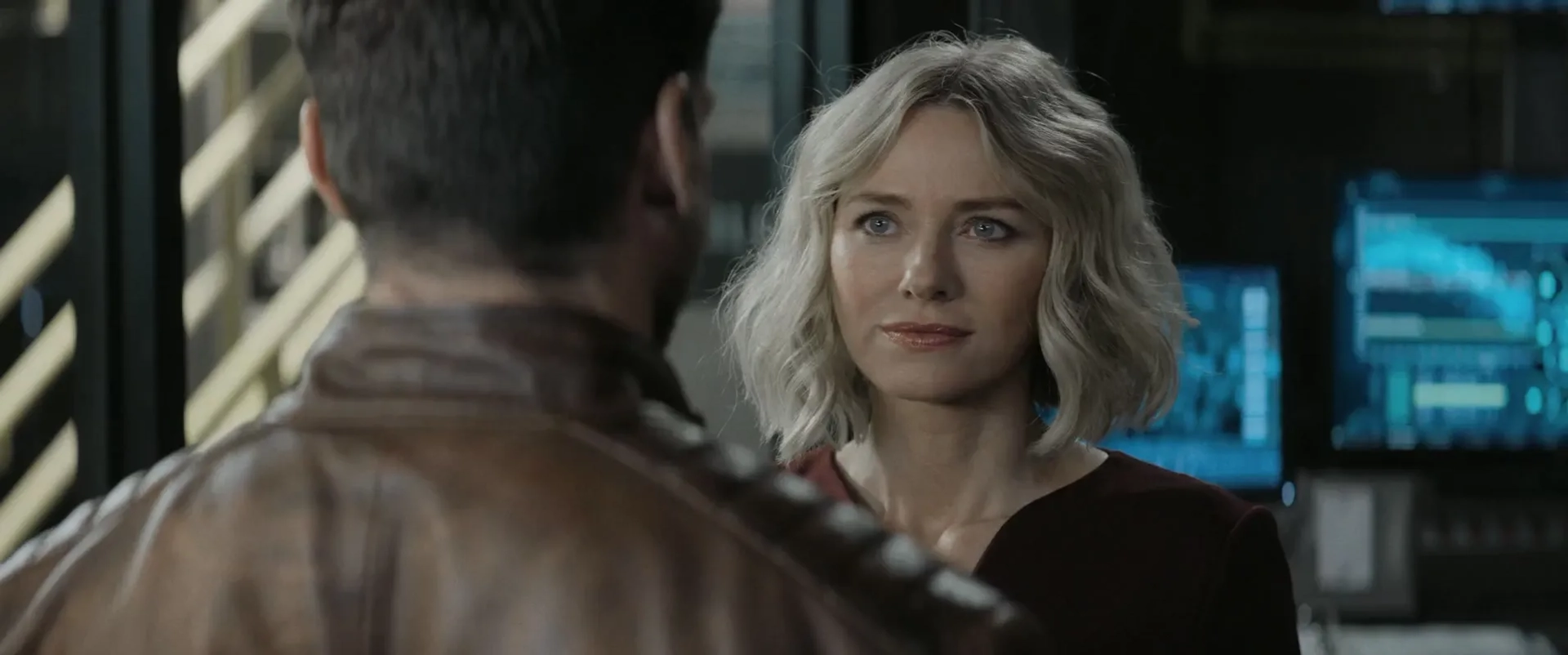 Frank Grillo and Naomi Watts in Boss Level (2020)