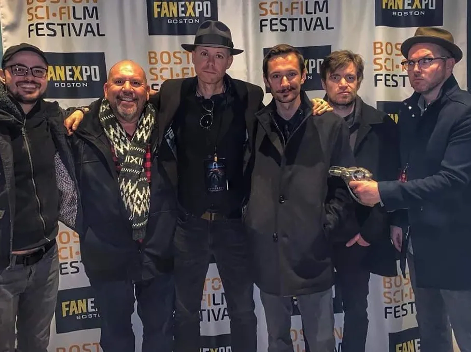 Abe Ruthless, Gus Holwerda, Luke Holwerda, and Dartagnan Driscoll at an event for Intersect (2020)