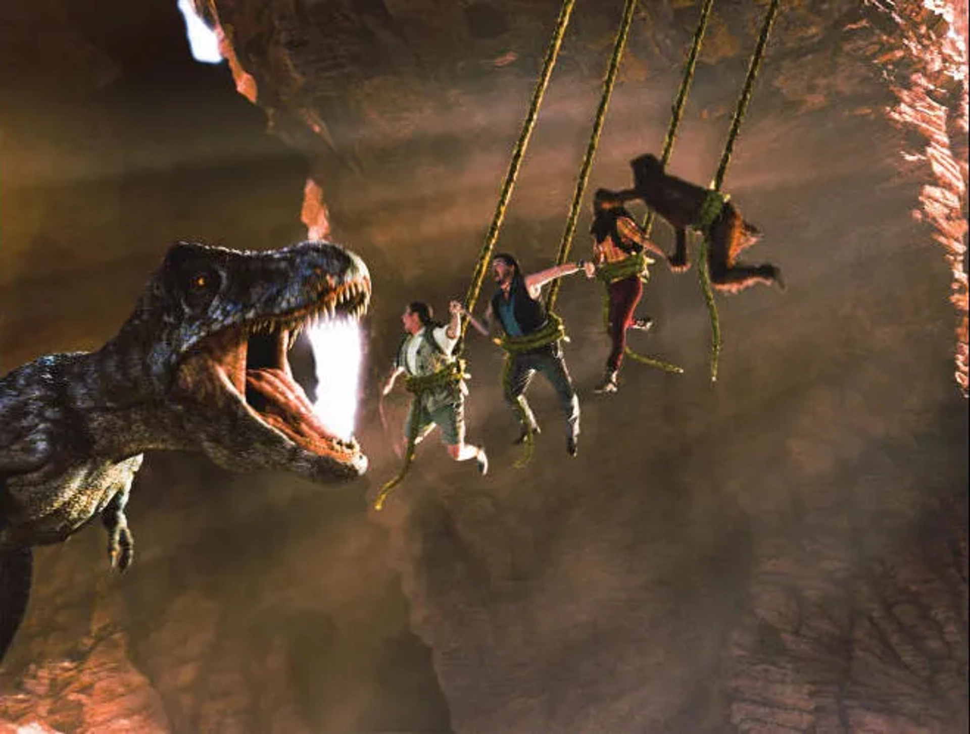 Will Ferrell, Anna Friel, Danny McBride, and Jorma Taccone in Land of the Lost (2009)