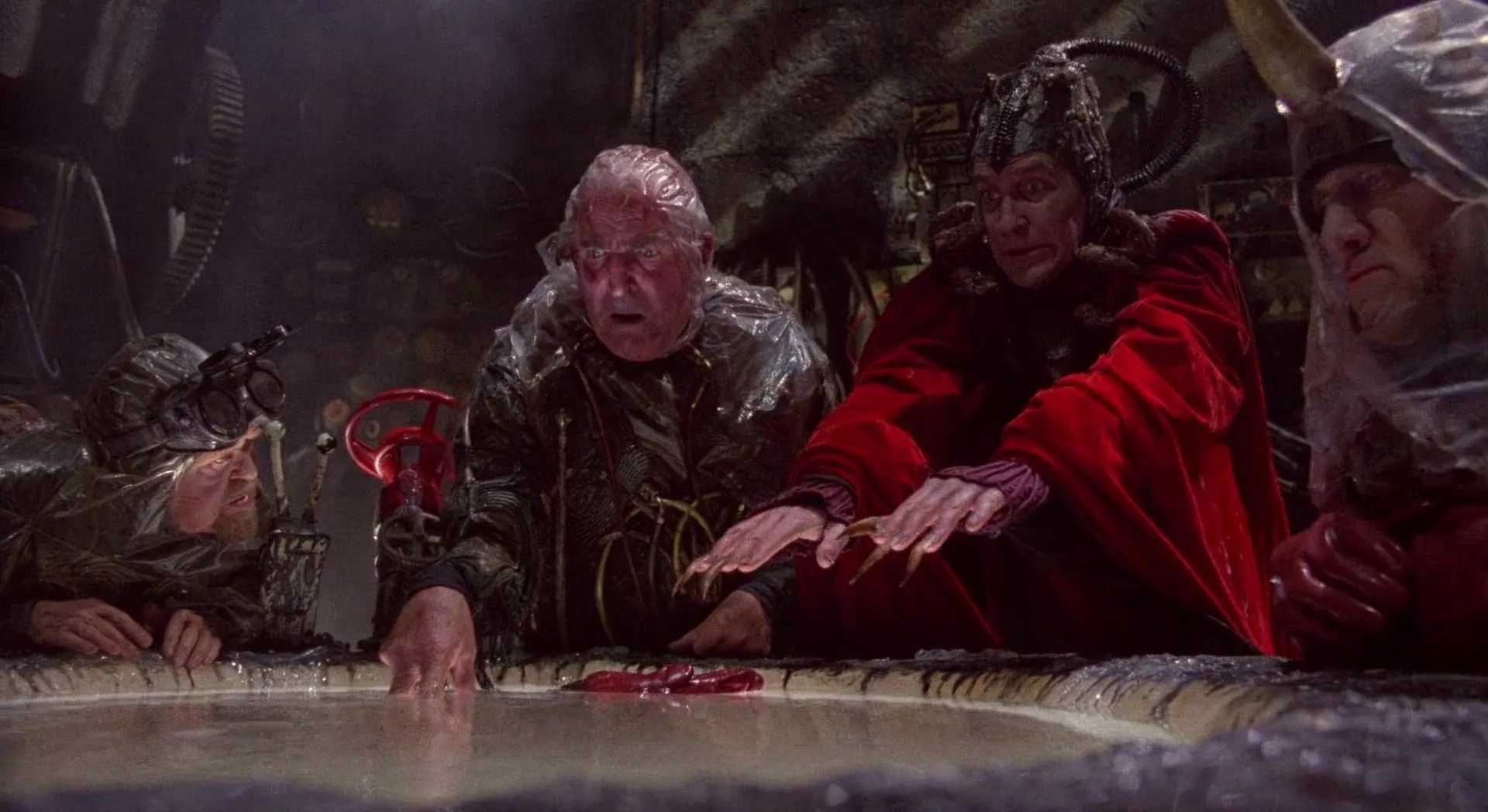 David Warner, Derek Deadman, Marcus Powell, and Jerold Wells in Time Bandits (1981)