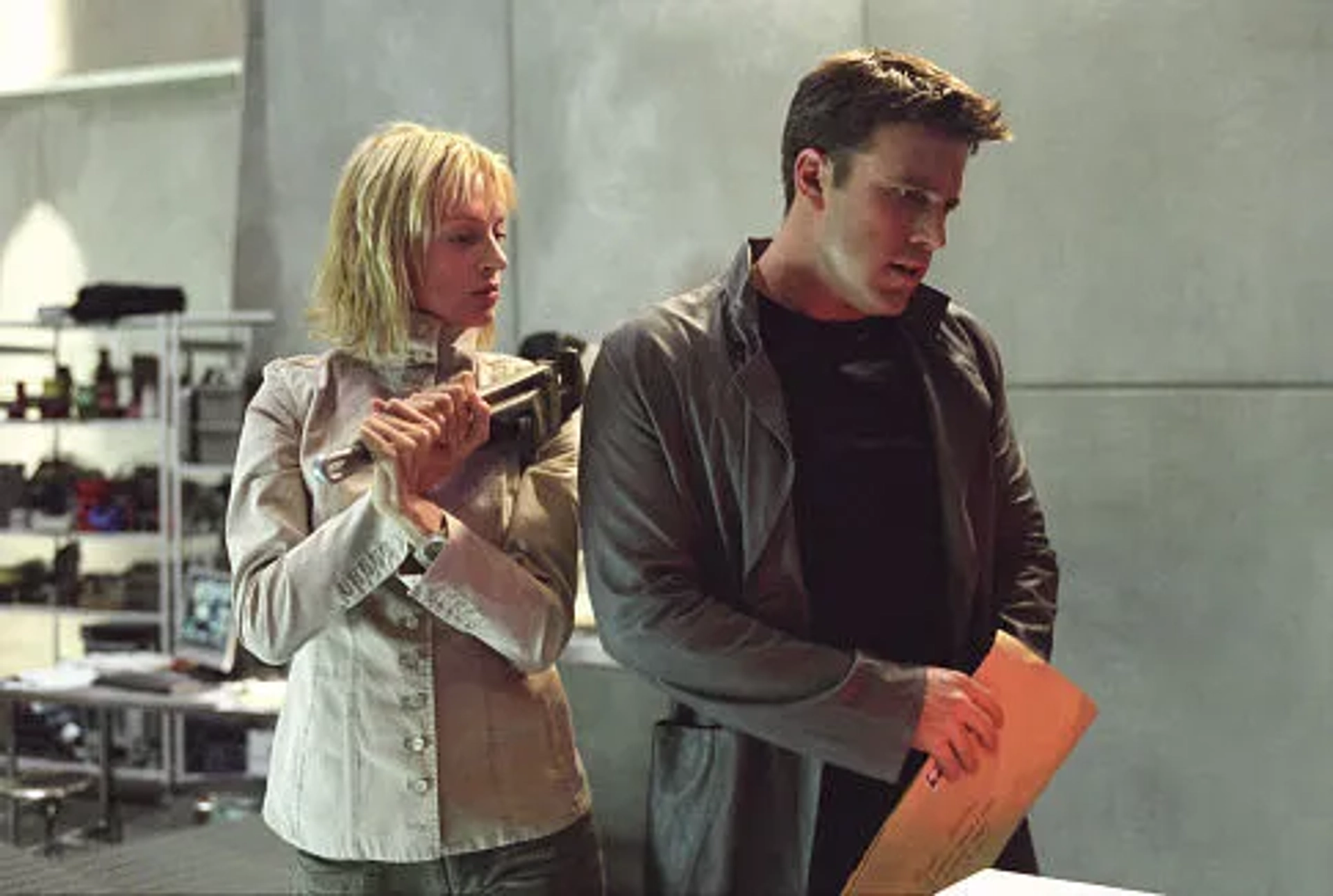 Uma Thurman and Ben Affleck in Paycheck (2003)