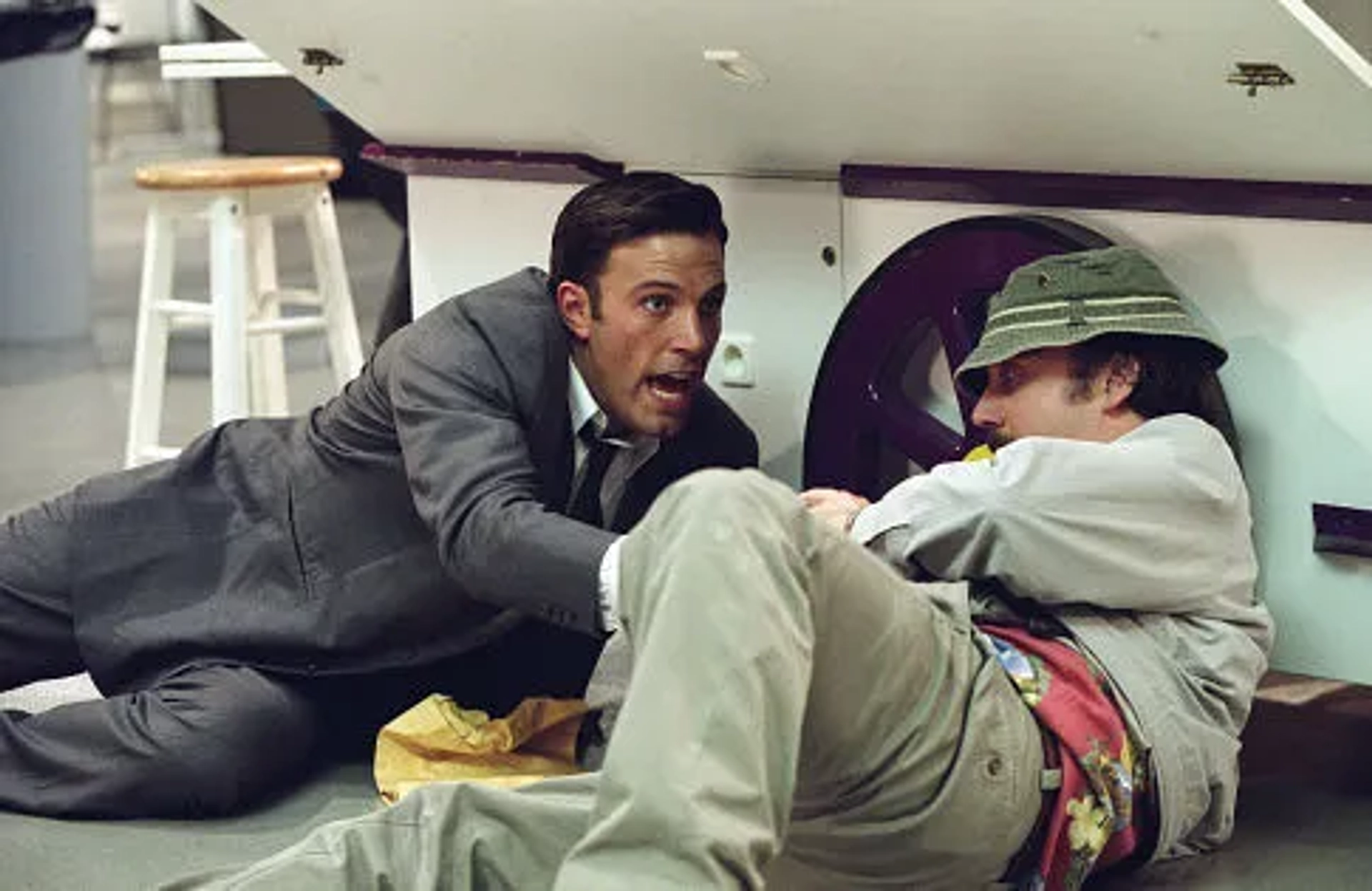 Ben Affleck and Paul Giamatti in Paycheck (2003)