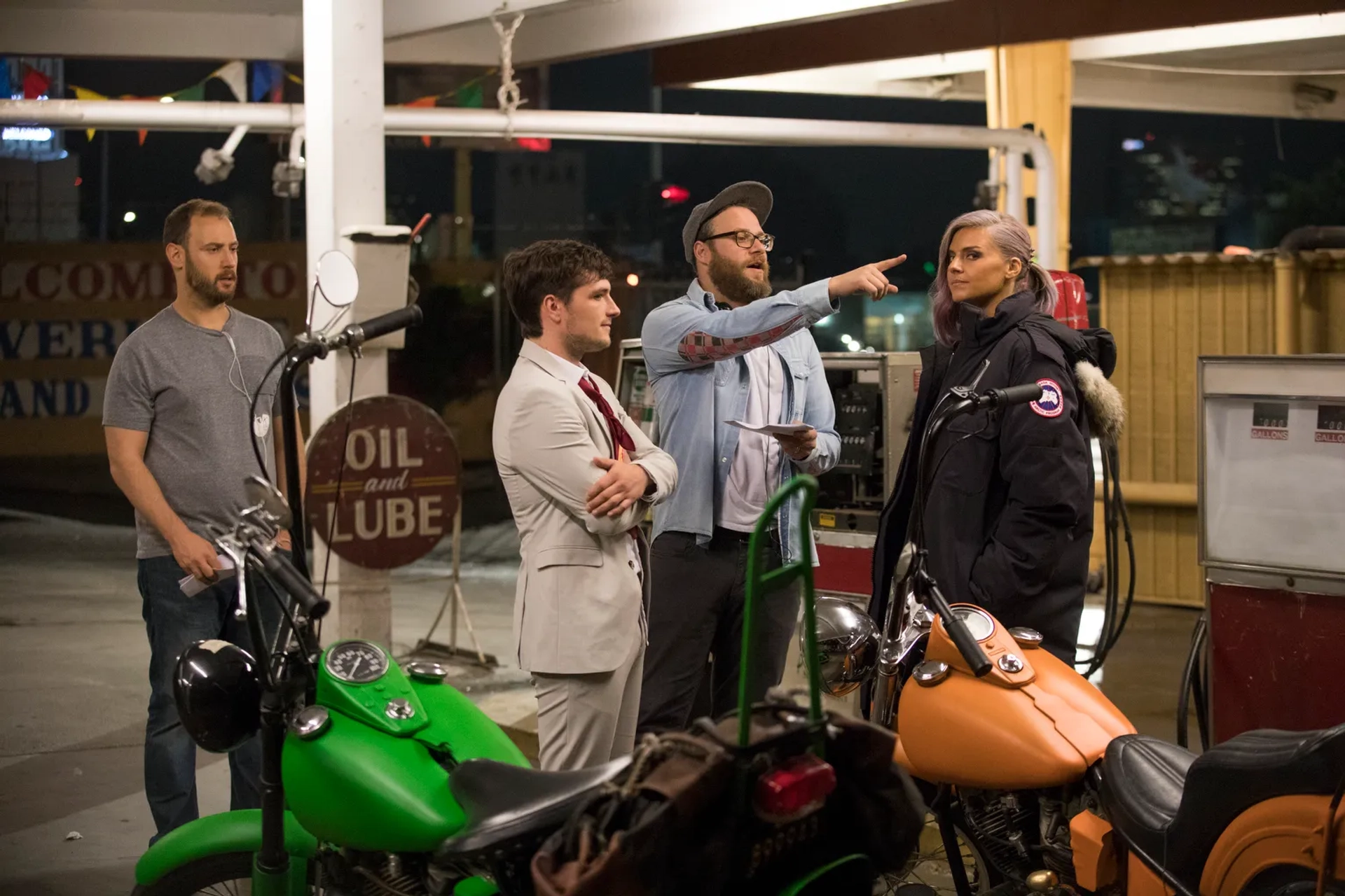 Seth Rogen, Josh Hutcherson, and Eliza Coupe in Future Man (2017)