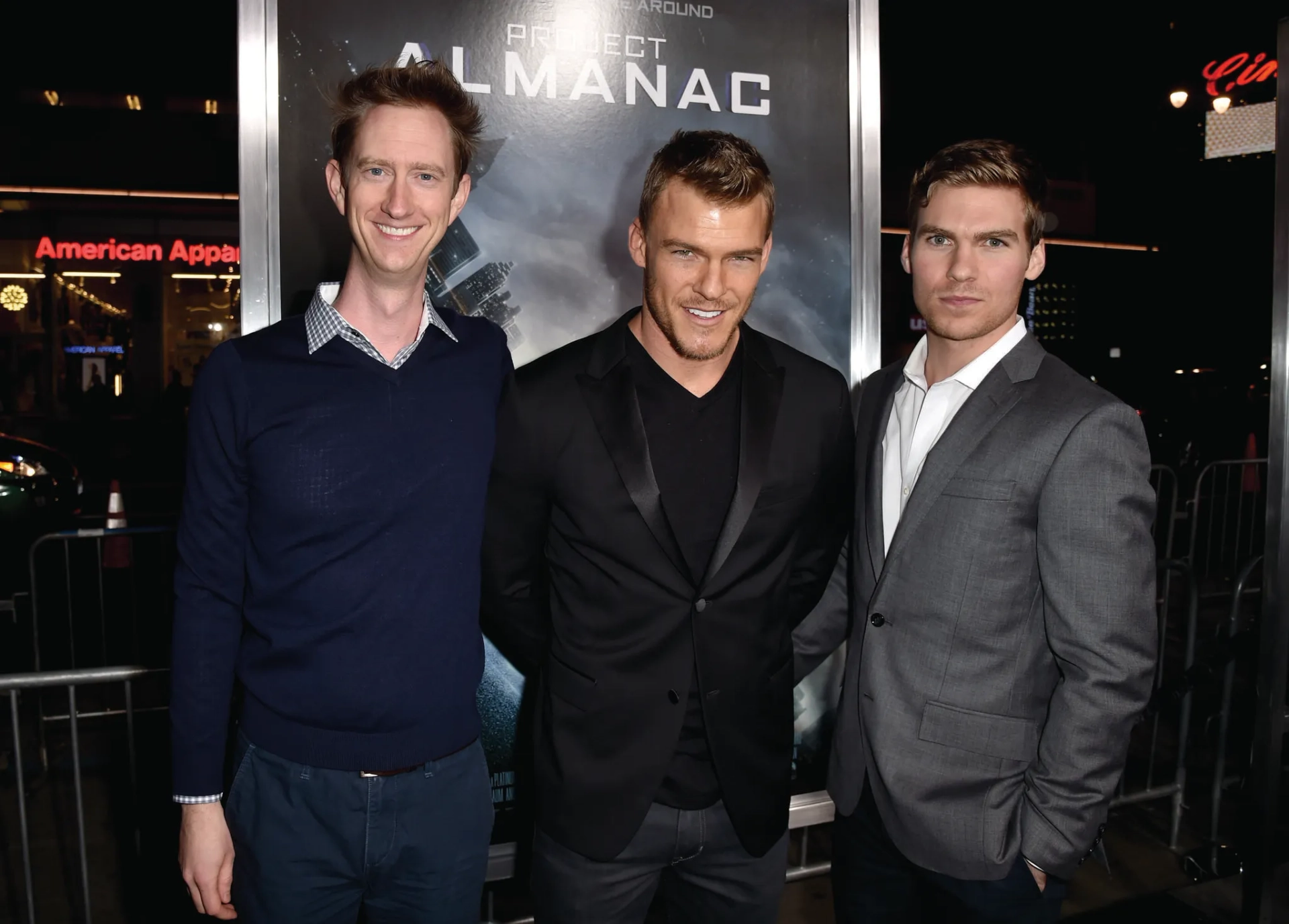 Jeremy Howard, Alan Ritchson, and Pete Ploszek at an event for Project Almanac (2015)