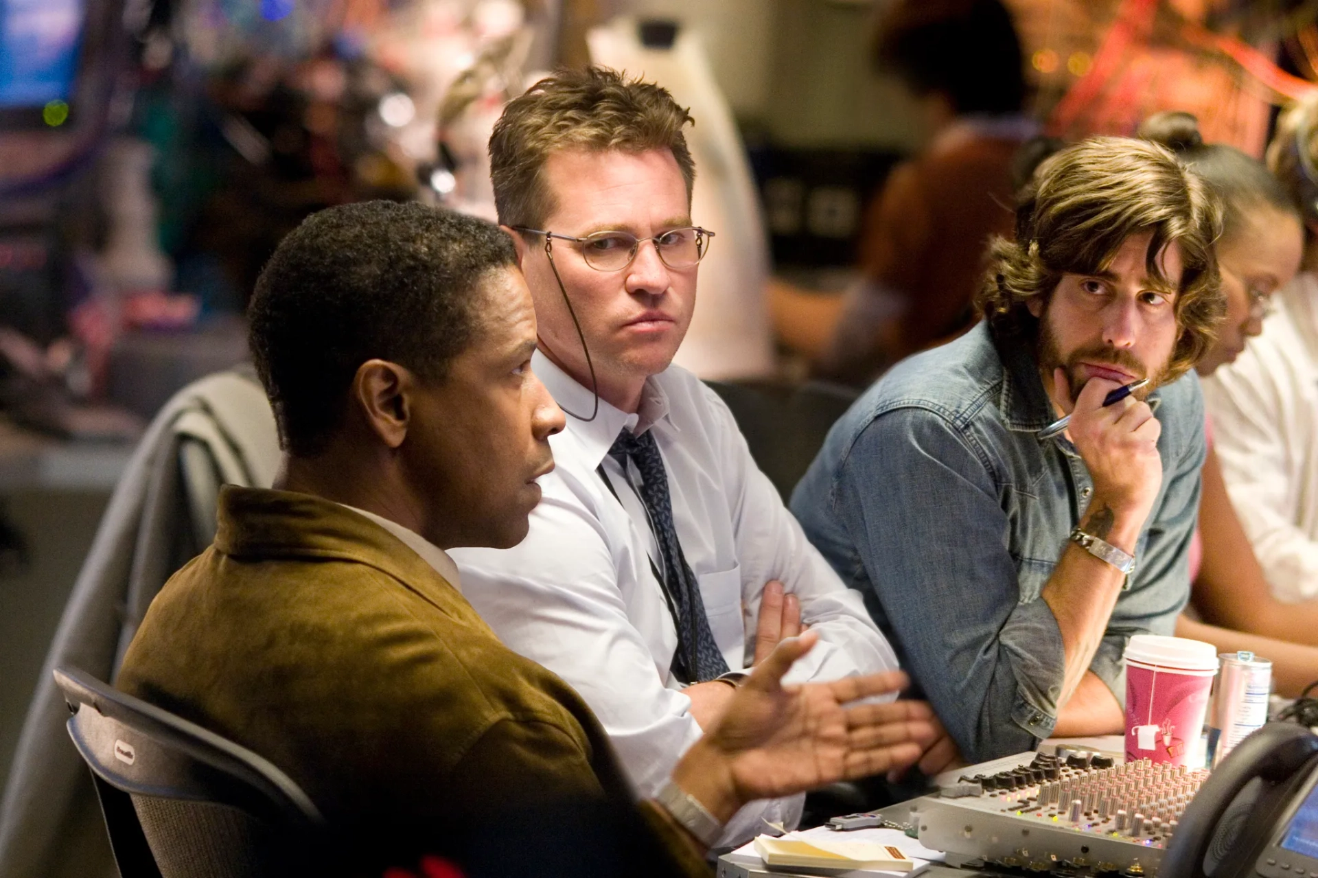 Val Kilmer, Denzel Washington, and Adam Goldberg in Deja Vu (2006)