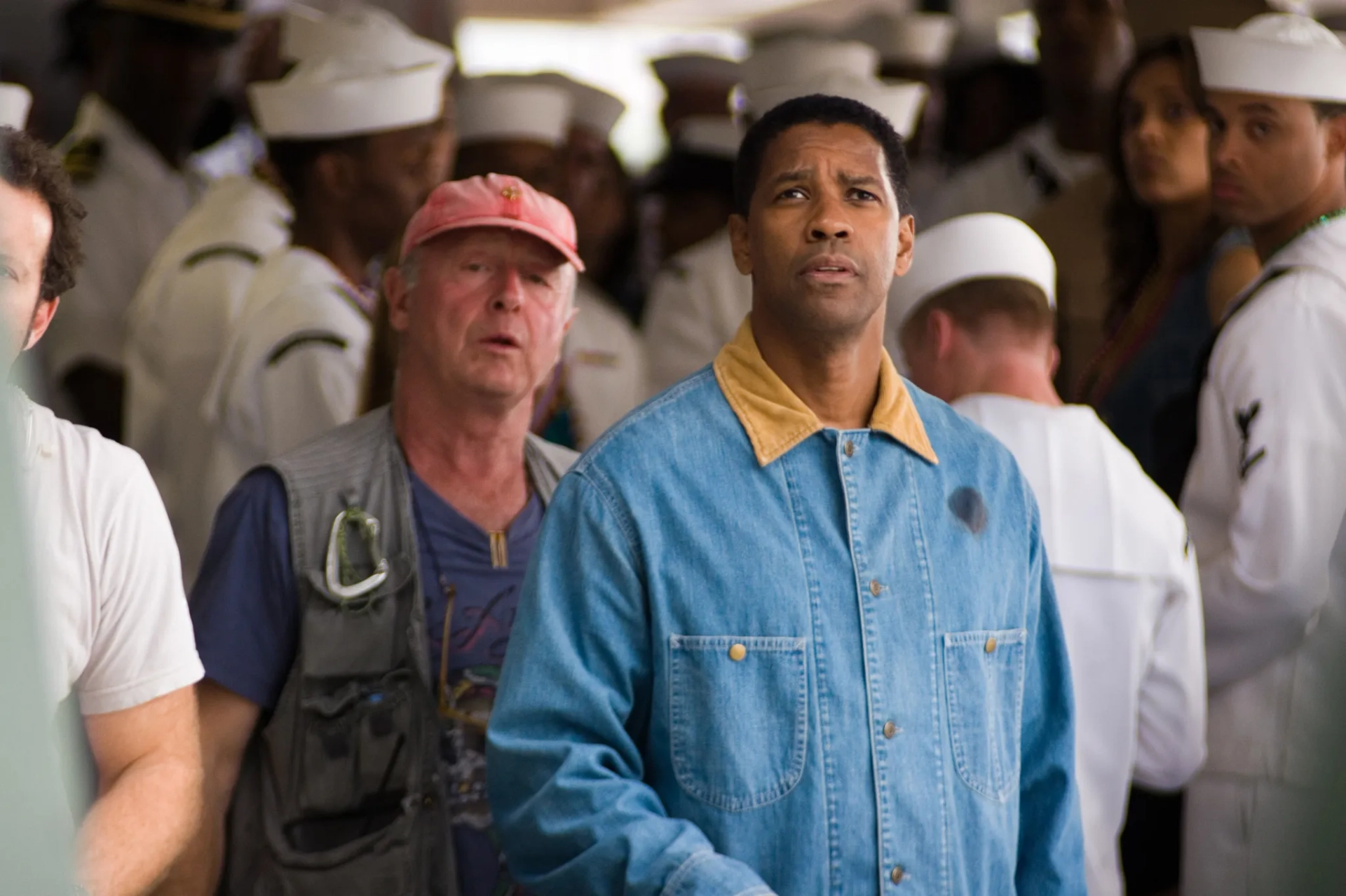 Denzel Washington and Tony Scott in Deja Vu (2006)