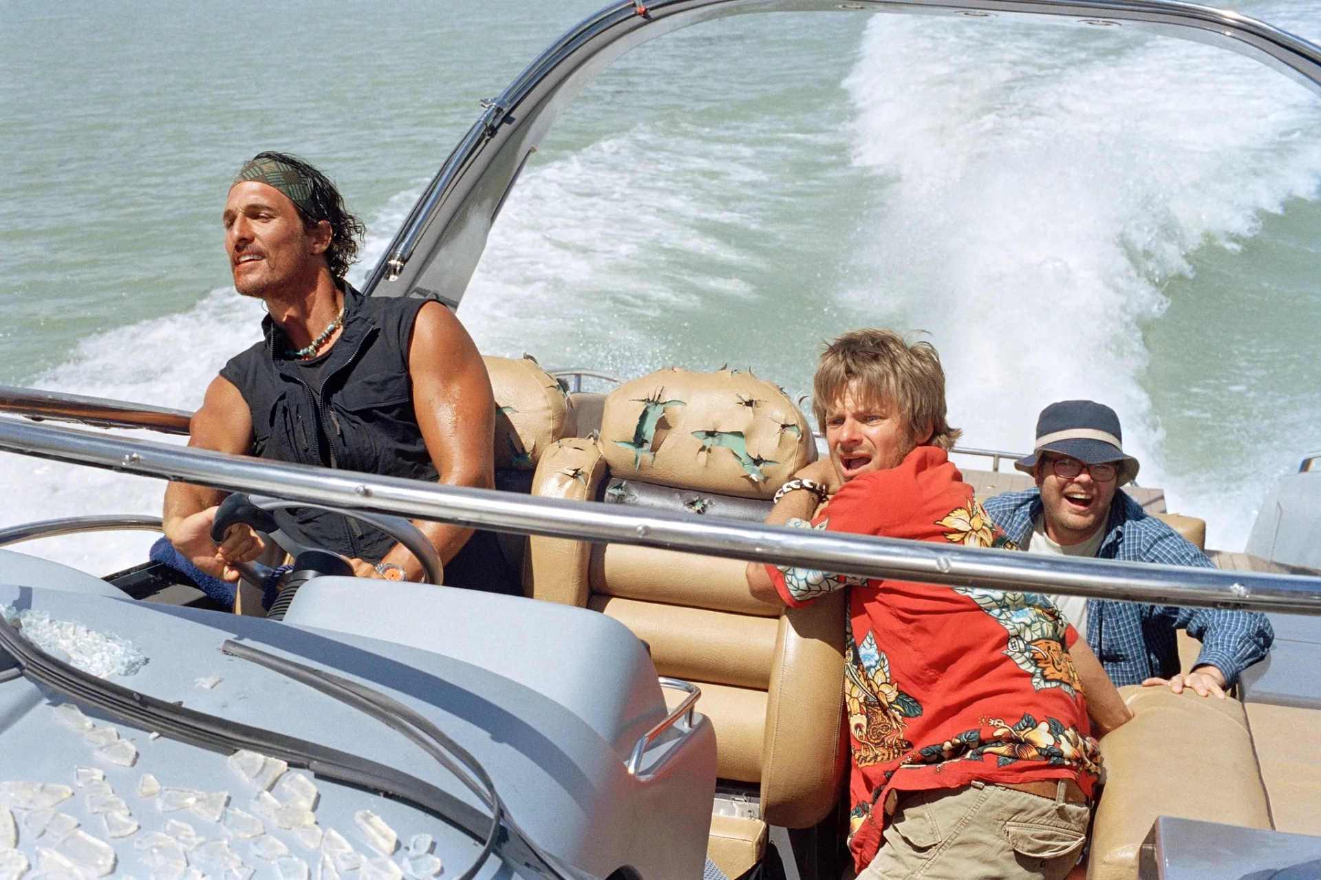Matthew McConaughey, Steve Zahn, and Rainn Wilson in Sahara (2005)