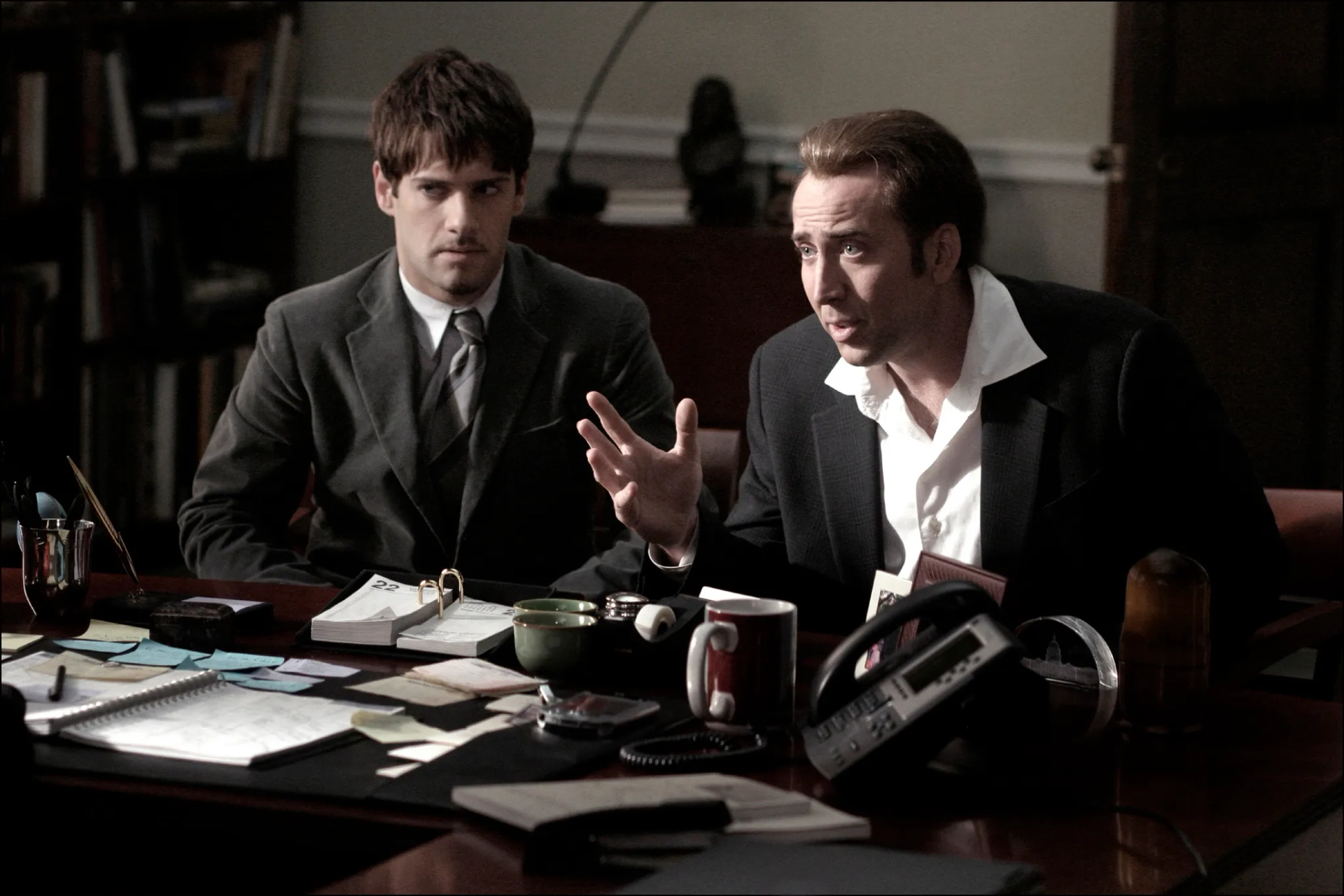 Nicolas Cage and Justin Bartha in National Treasure (2004)