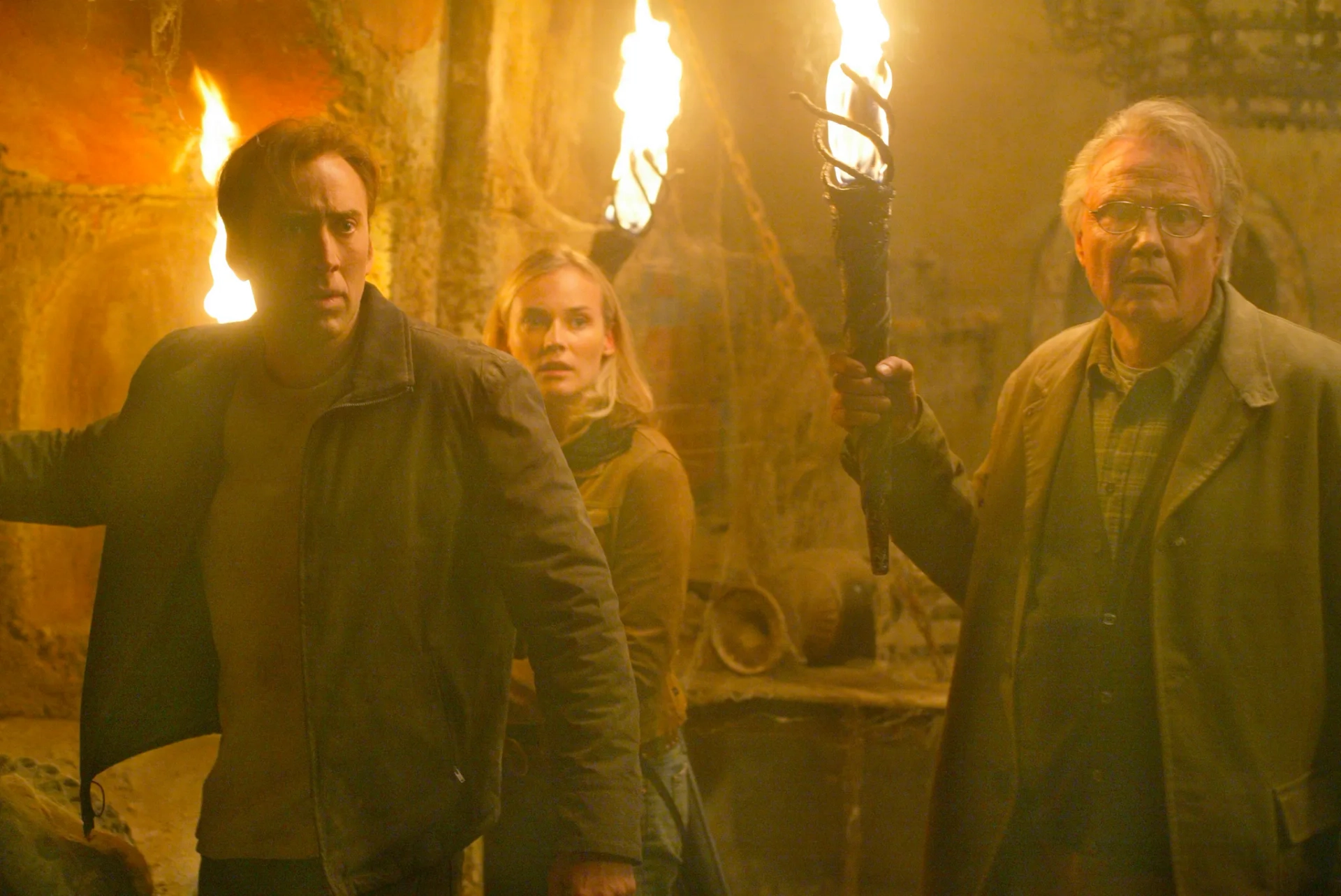 Nicolas Cage, Jon Voight, and Diane Kruger in National Treasure (2004)