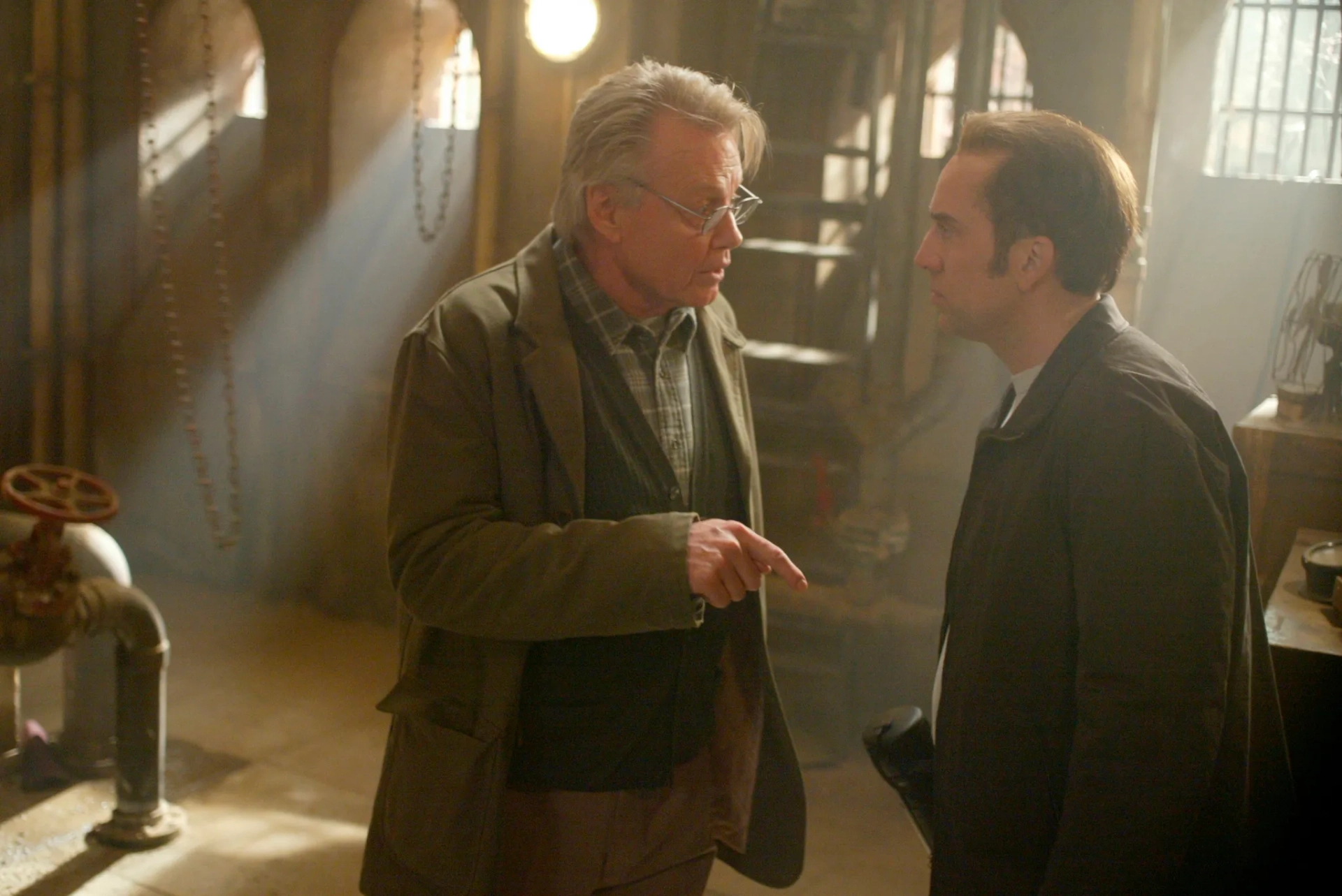 Nicolas Cage and Jon Voight in National Treasure (2004)