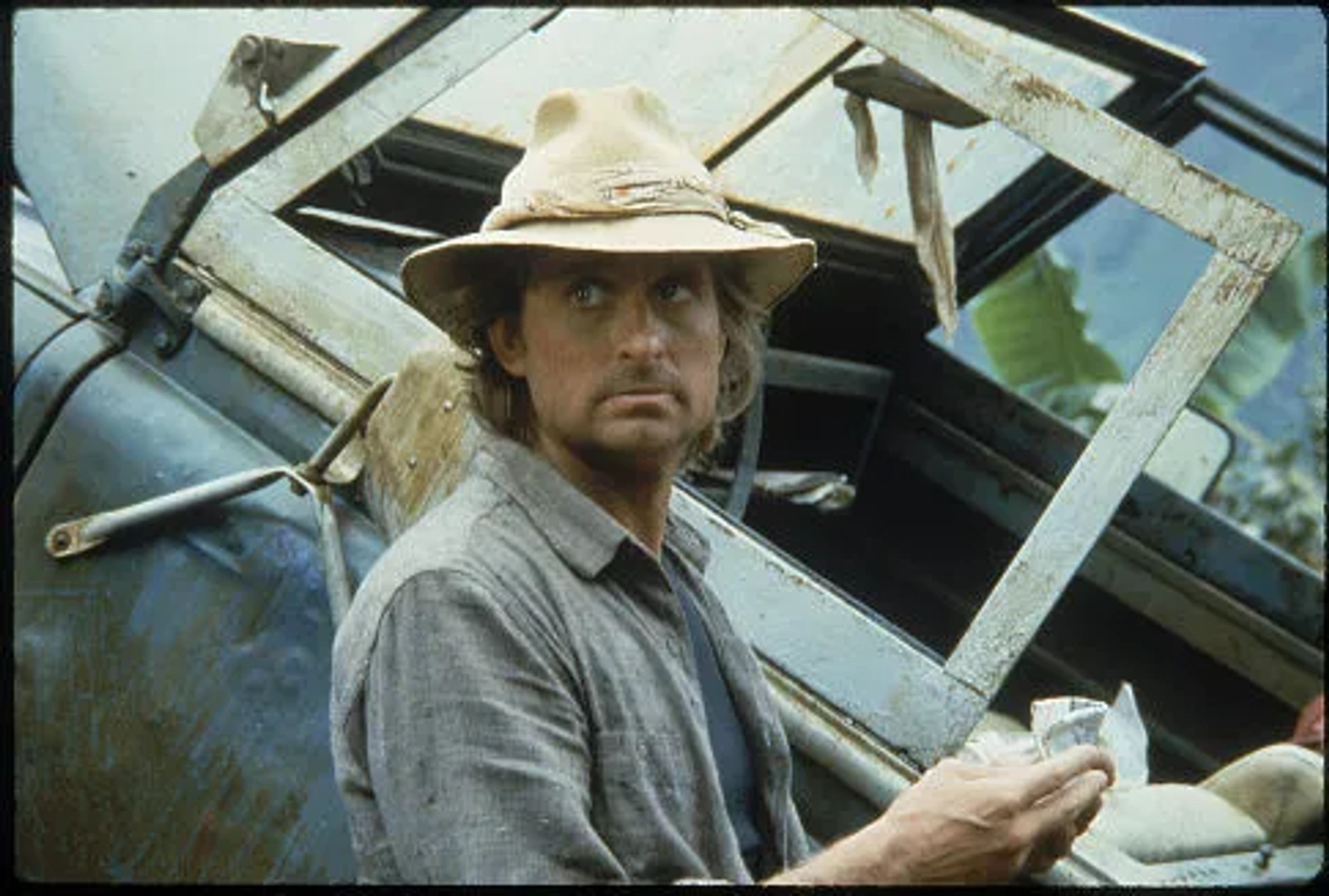Michael Douglas in Romancing the Stone (1984)