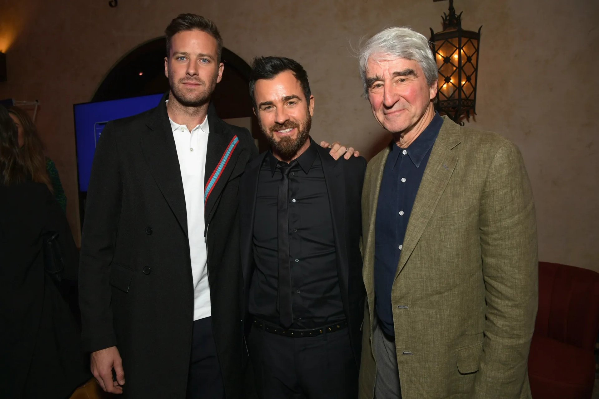 Sam Waterston, Justin Theroux, and Armie Hammer at an event for On the Basis of Sex (2018)