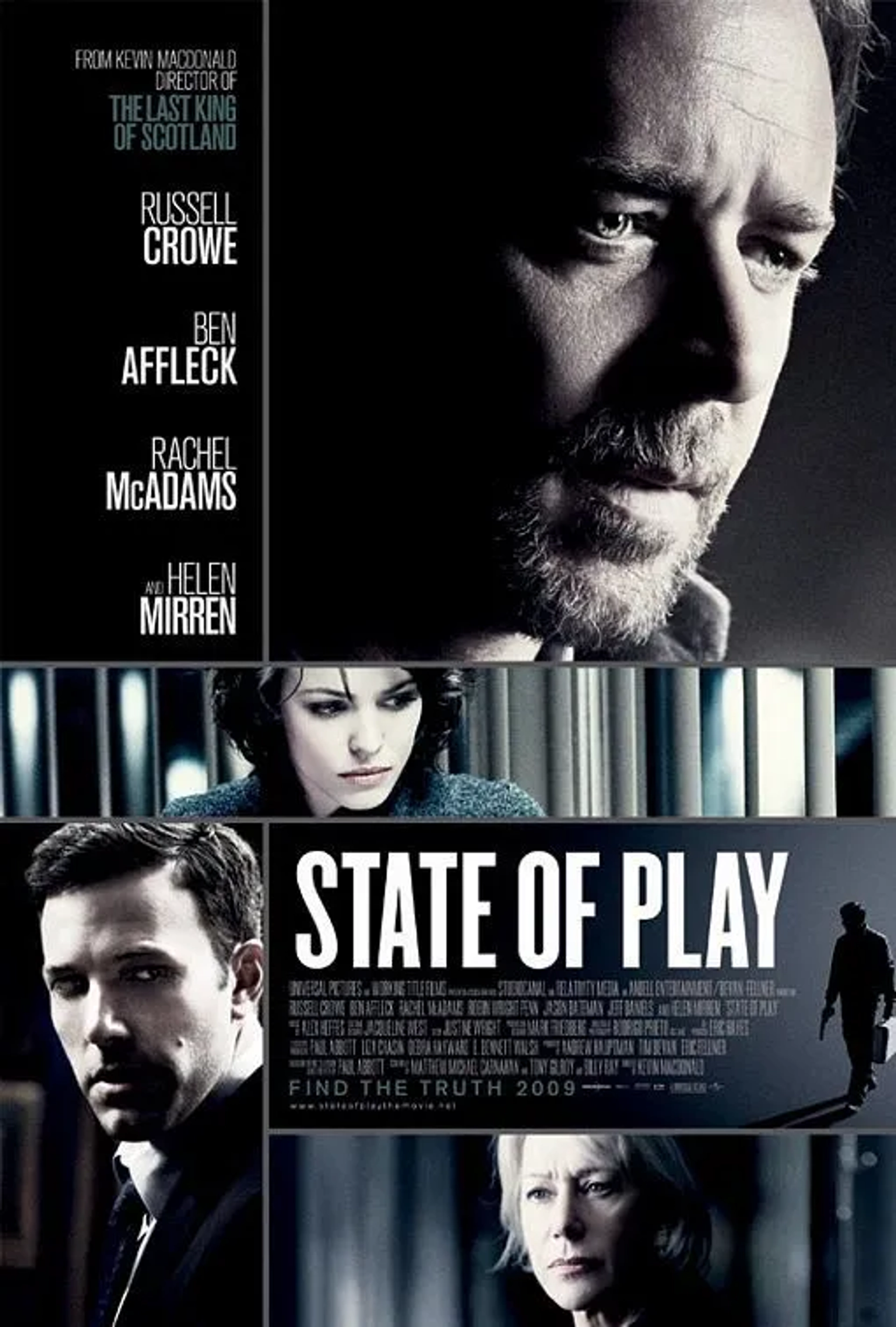 Russell Crowe, Ben Affleck, Helen Mirren, and Rachel McAdams in State of Play (2009)
