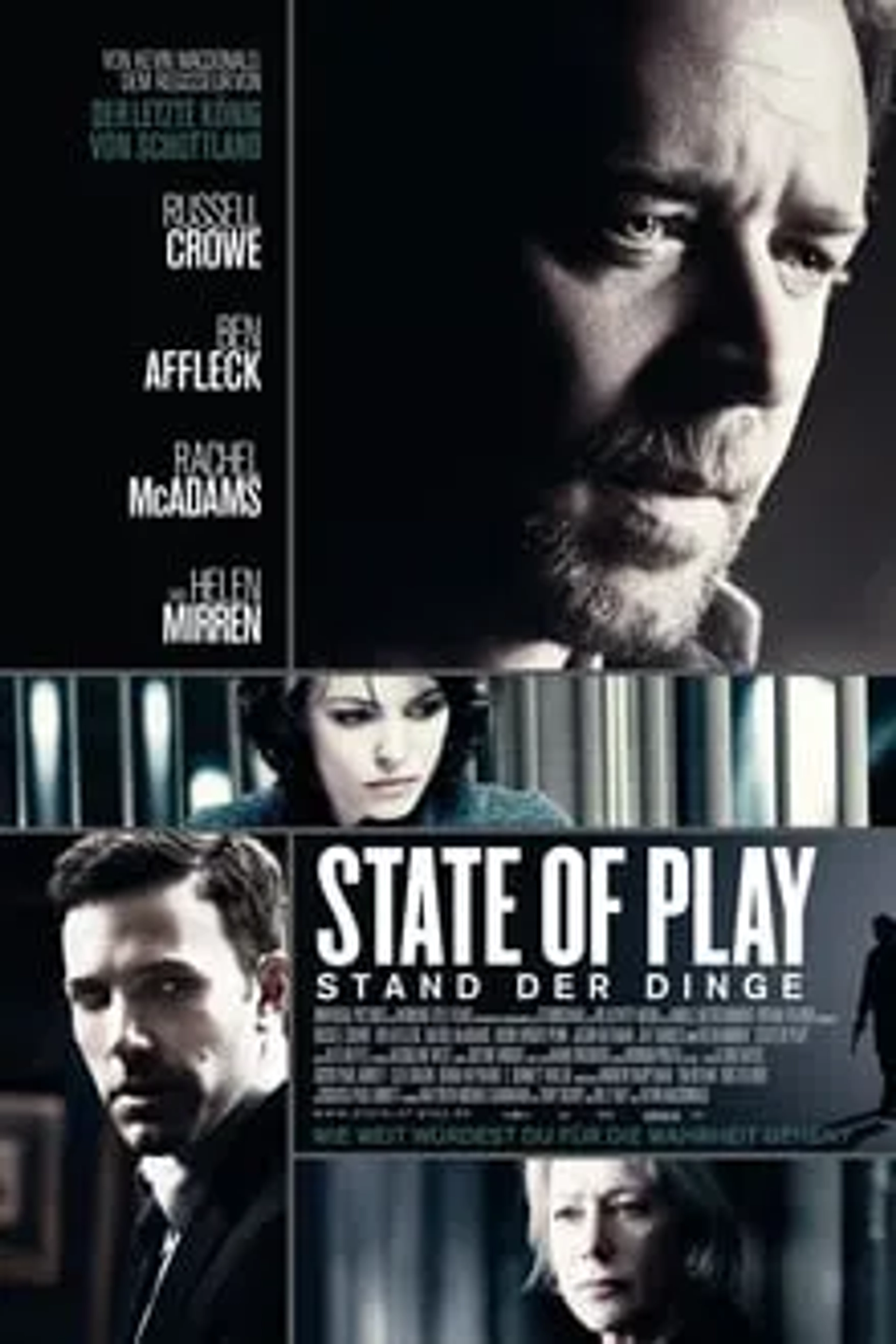 Russell Crowe, Ben Affleck, Helen Mirren, and Rachel McAdams in State of Play (2009)