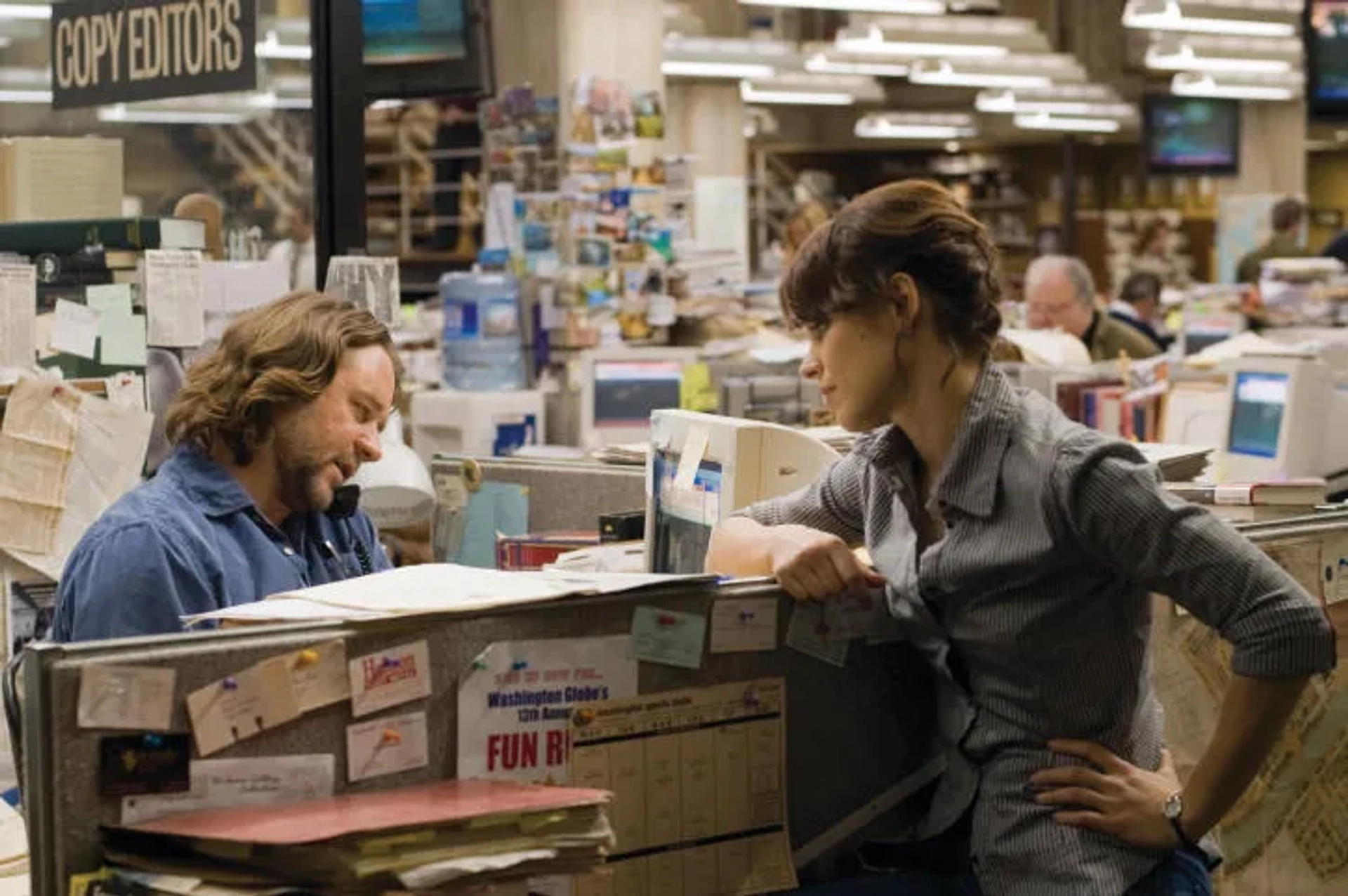 Russell Crowe and Rachel McAdams in State of Play (2009)