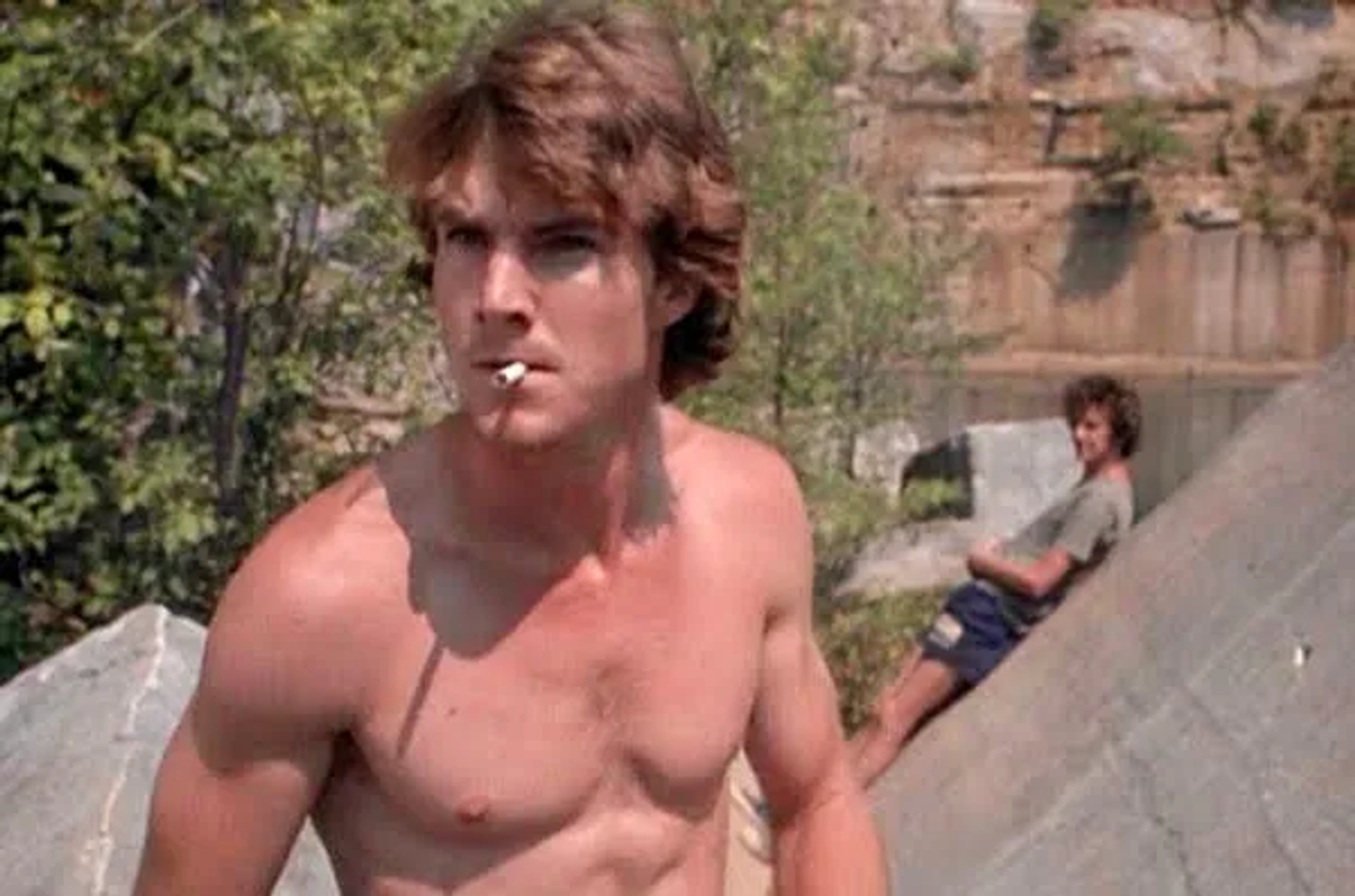 Dennis Quaid and Daniel Stern in Breaking Away (1979)