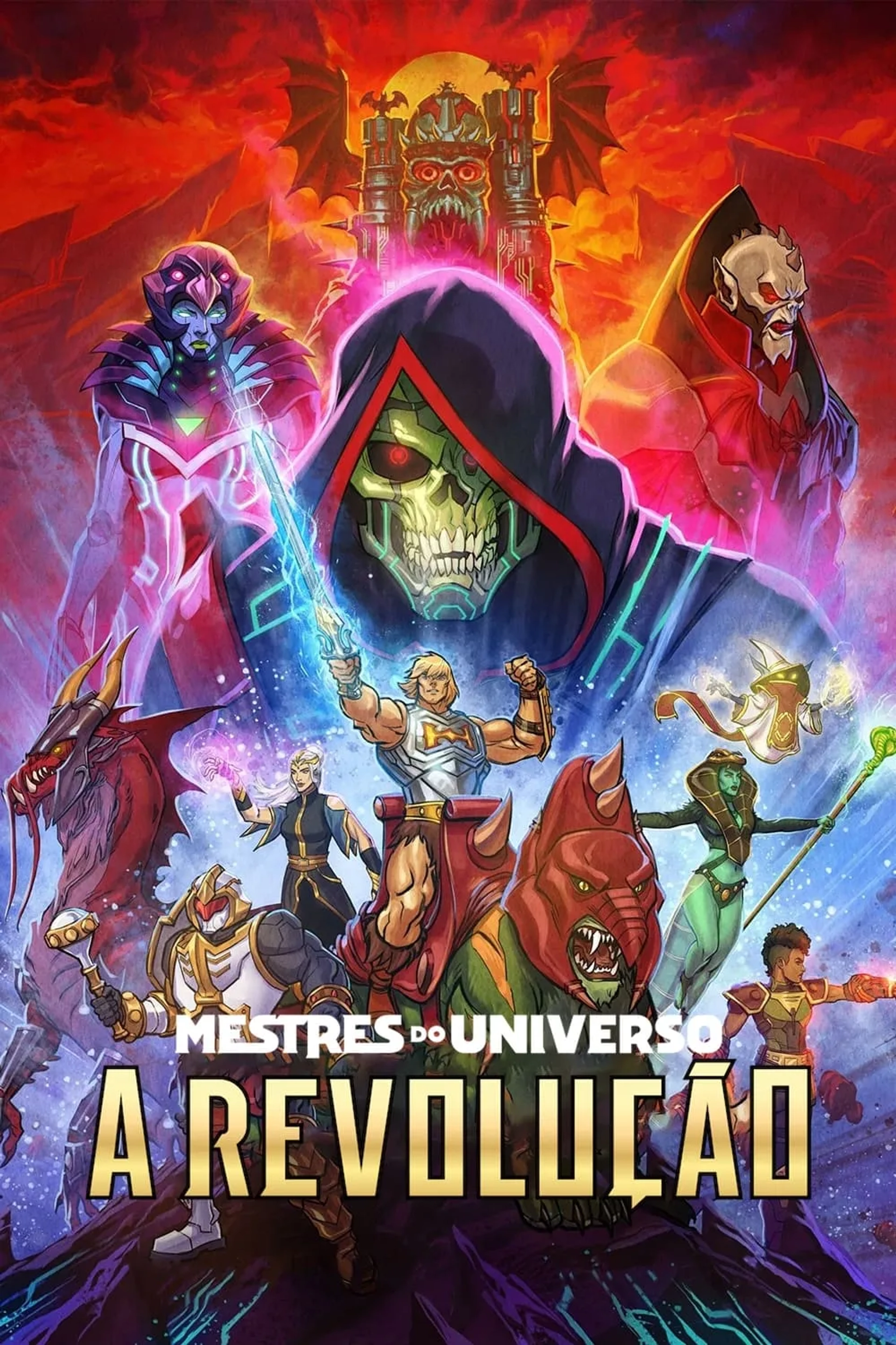 Mark Hamill, Keith David, Stephen Root, Griffin Newman, and Chris Wood in Masters of the Universe: Revolution (2024)