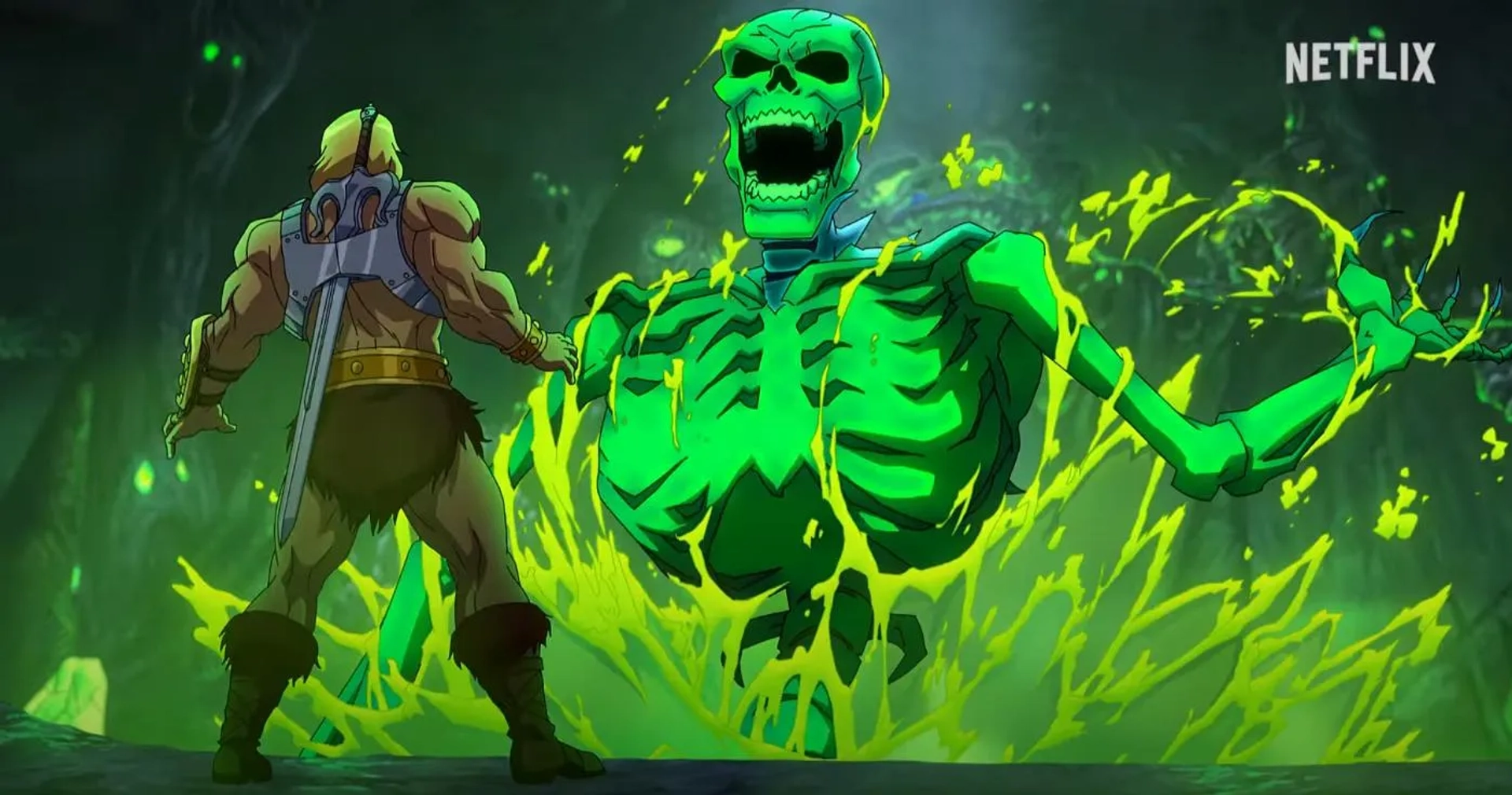 Tony Todd and Chris Wood in Masters of the Universe: Revolution (2024)
