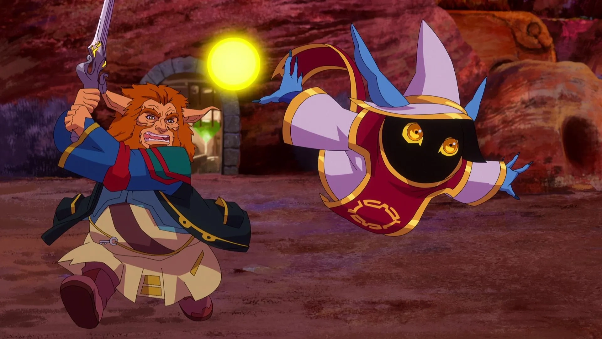 Griffin Newman and Ted Biaselli in Masters of the Universe: Revolution (2024)