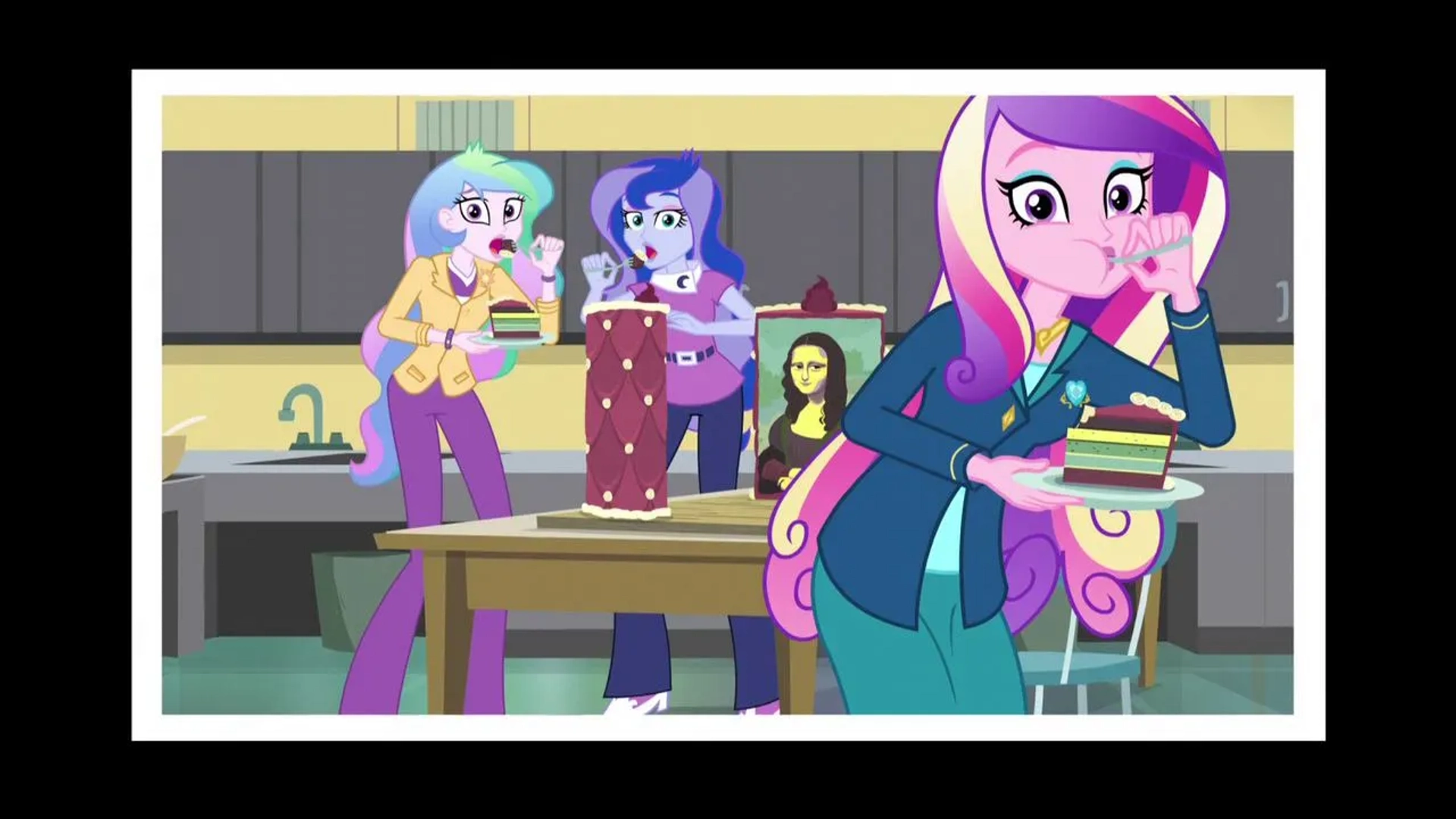 Tabitha St. Germain, Britt McKillip, and Nicole Oliver in My Little Pony: Equestria Girls - Friendship Games (2015)