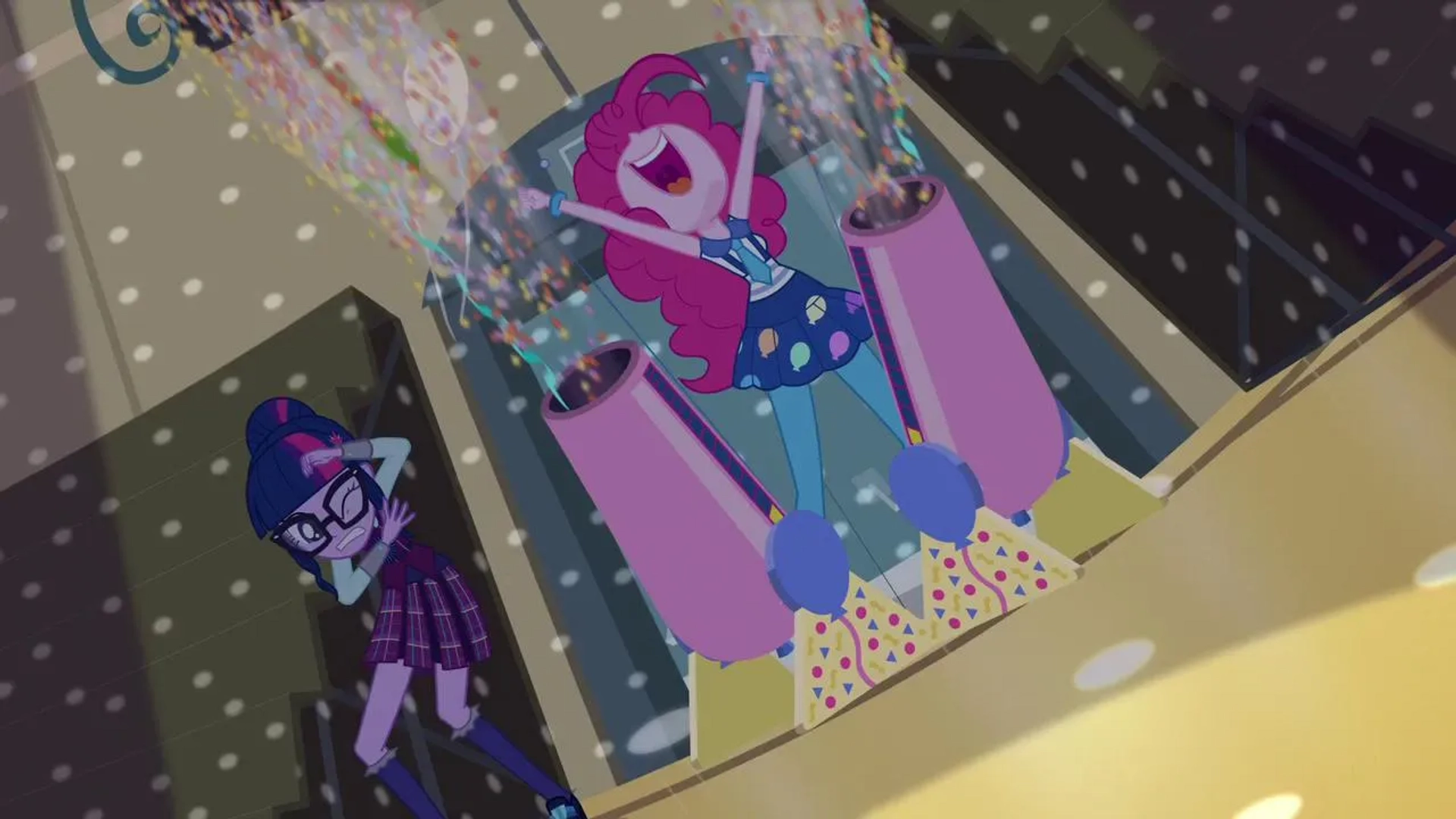 Tara Strong and Andrea Libman in My Little Pony: Equestria Girls - Friendship Games (2015)