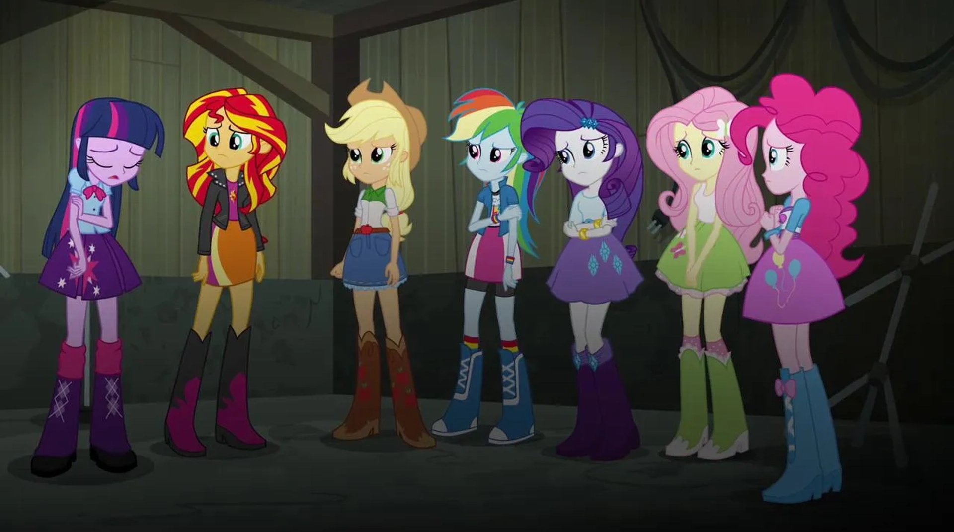 Tara Strong, Tabitha St. Germain, Andrea Libman, Rebecca Shoichet, and Ashleigh Ball in My Little Pony: Equestria Girls - Rainbow Rocks Animated (2014)