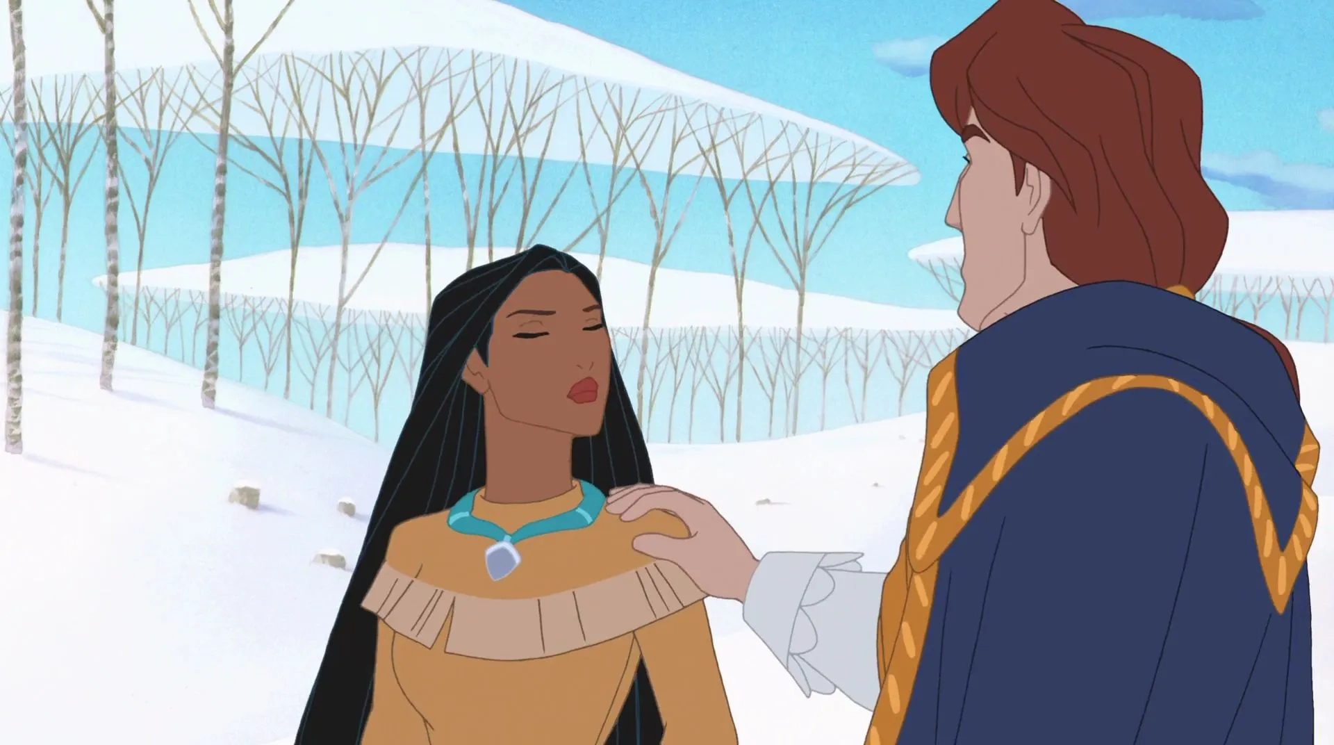 Billy Zane and Irene Bedard in Pocahontas 2: Journey to a New World (1998)