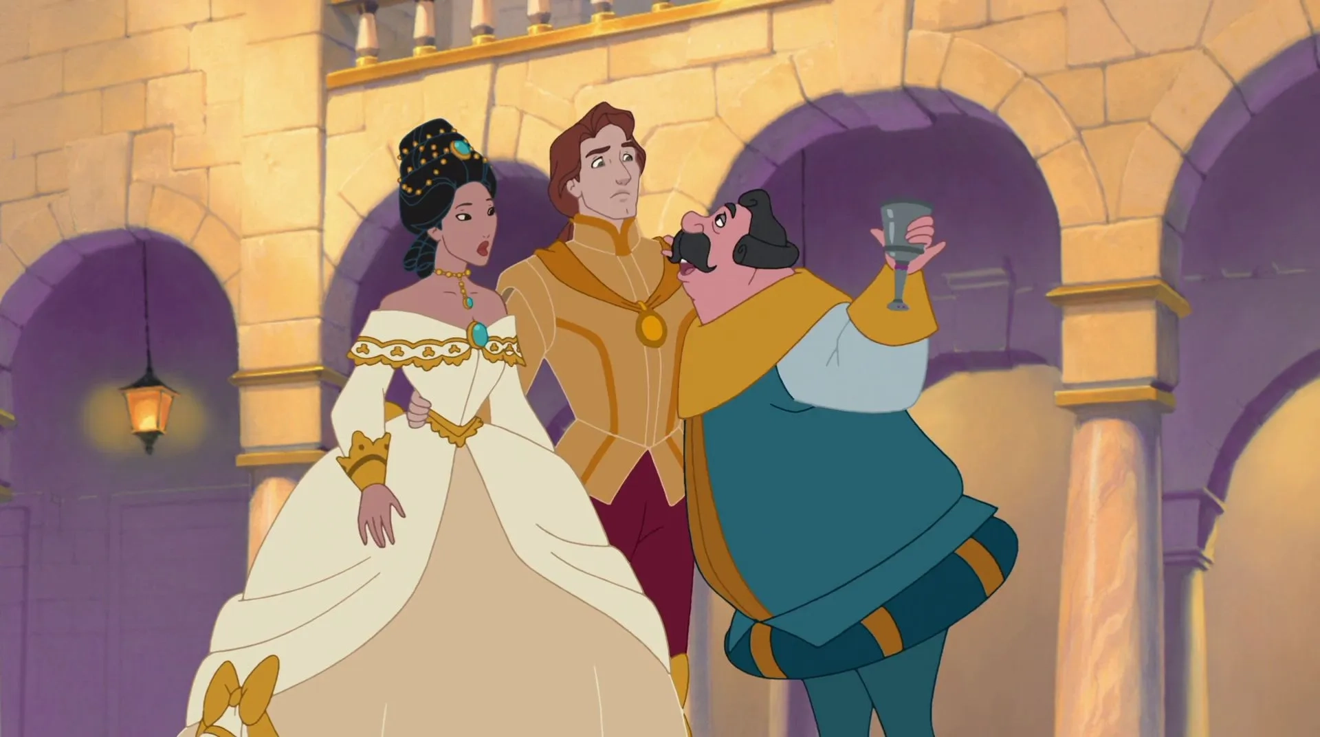 Billy Zane and Irene Bedard in Pocahontas 2: Journey to a New World (1998)