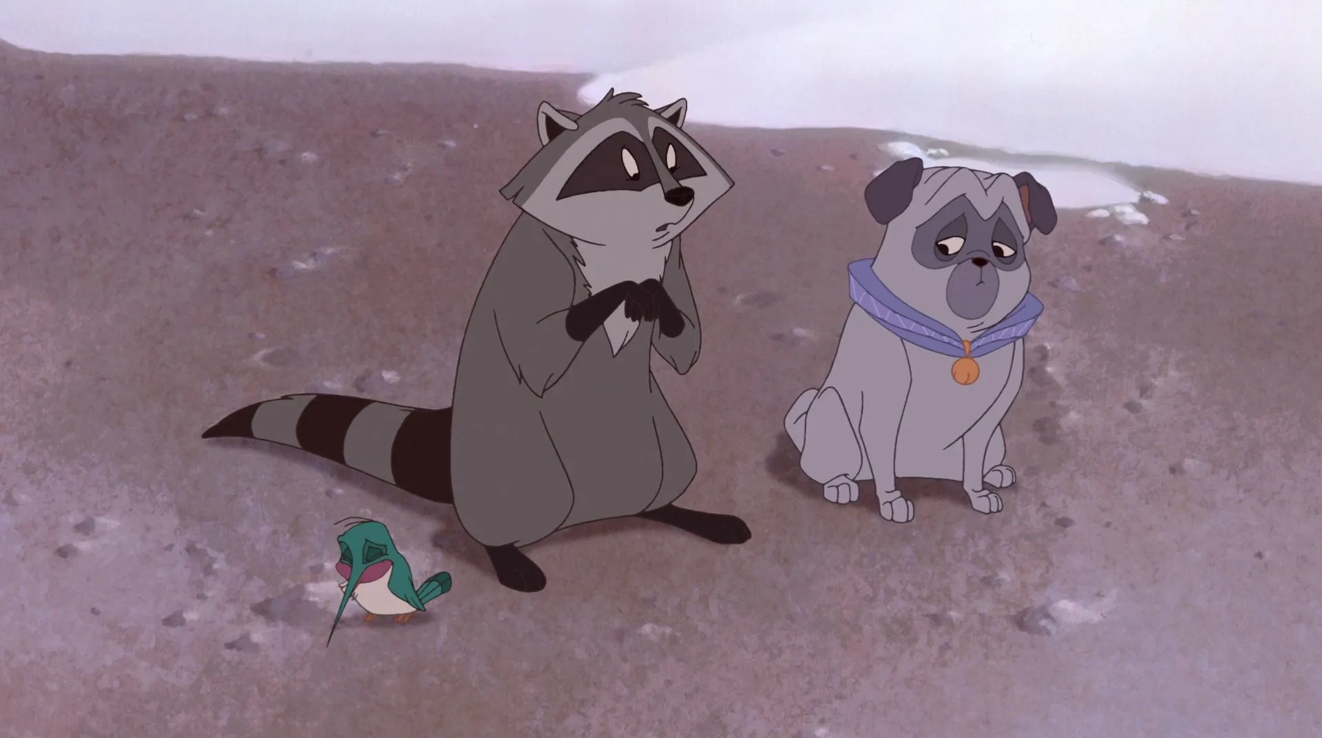 John Kassir and Frank Welker in Pocahontas 2: Journey to a New World (1998)