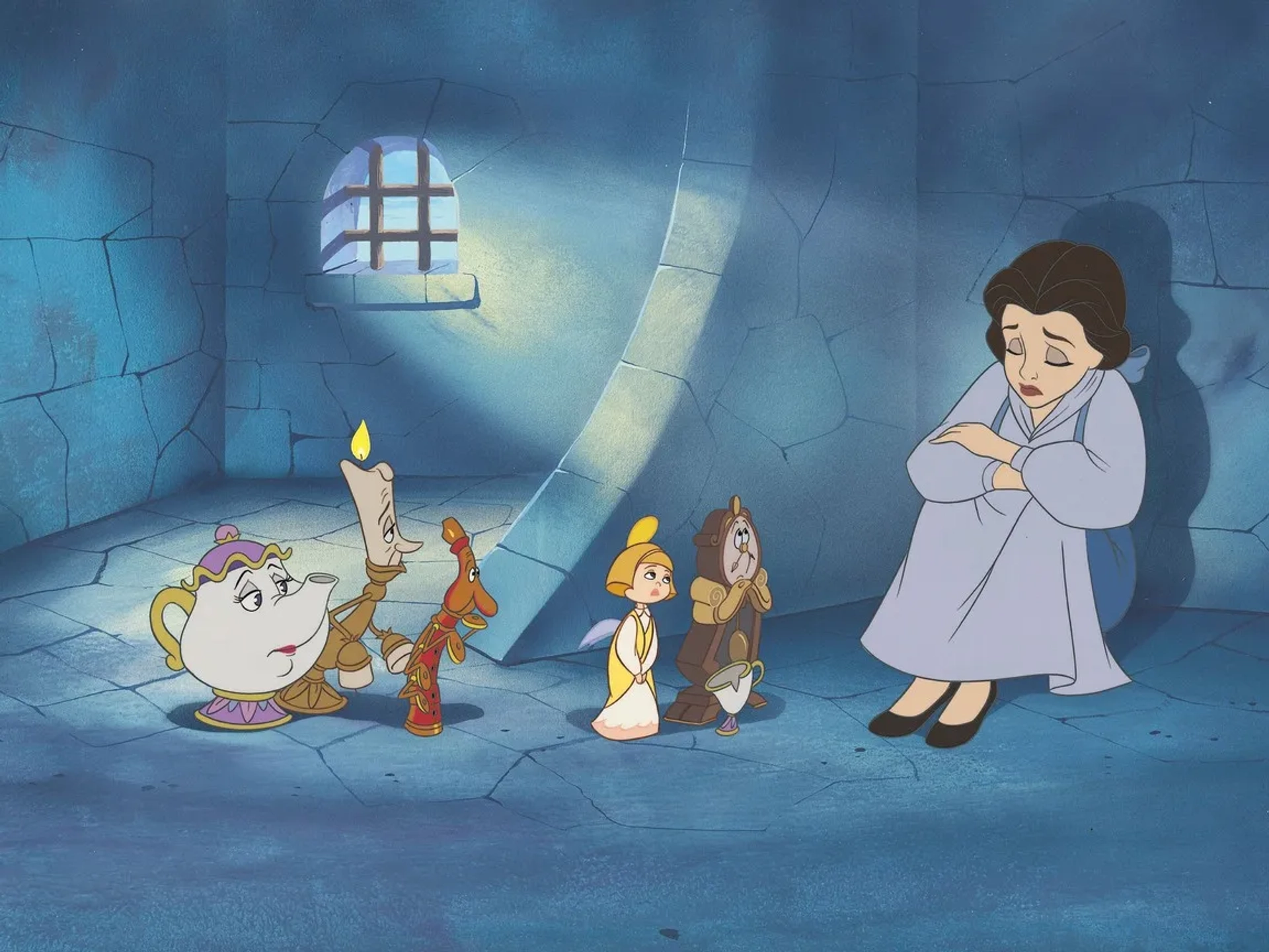 Paul Reubens, Angela Lansbury, Jerry Orbach, Bernadette Peters, David Ogden Stiers, Haley Joel Osment, Andrew Keenan-Bolger, and Paige O'Hara in Beauty and the Beast: The Enchanted Christmas (1997)