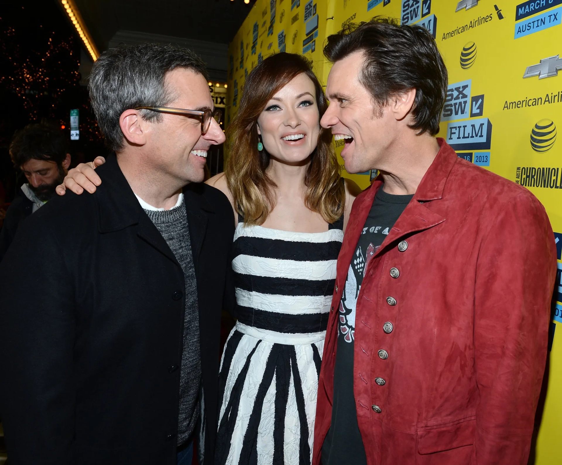 Jim Carrey, Steve Carell, and Olivia Wilde at an event for The Incredible Burt Wonderstone (2013)