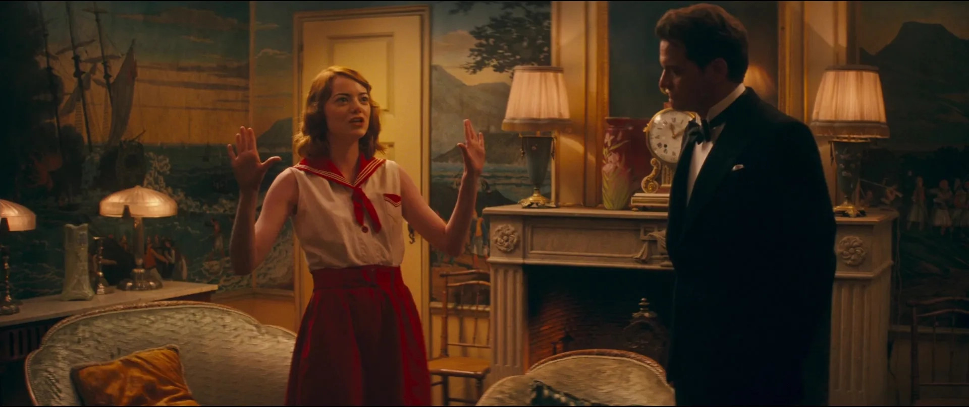 Colin Firth and Emma Stone in Magic in the Moonlight (2014)