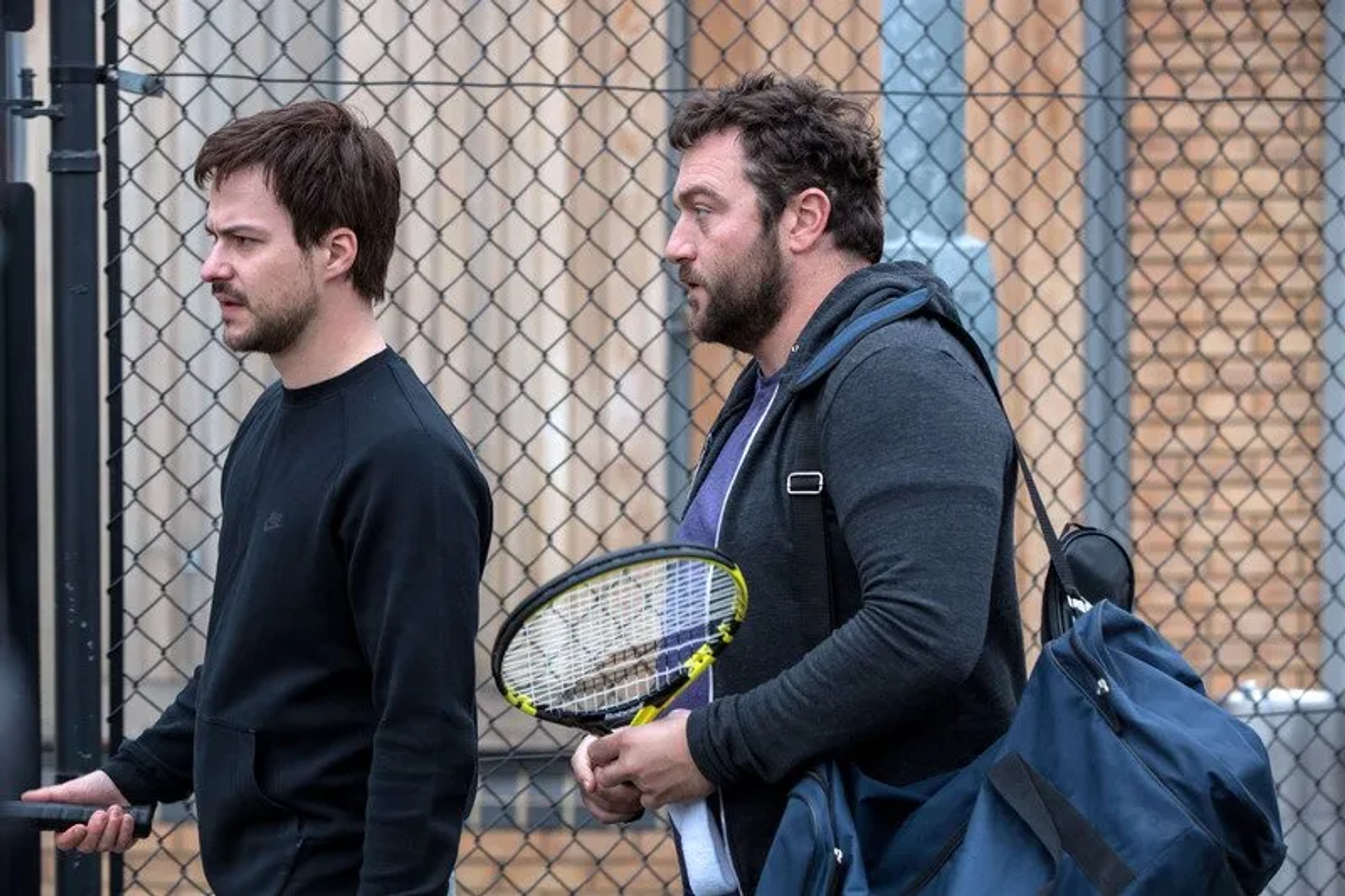 Marc-André Grondin and Denis Ménochet in Spotless (2015)