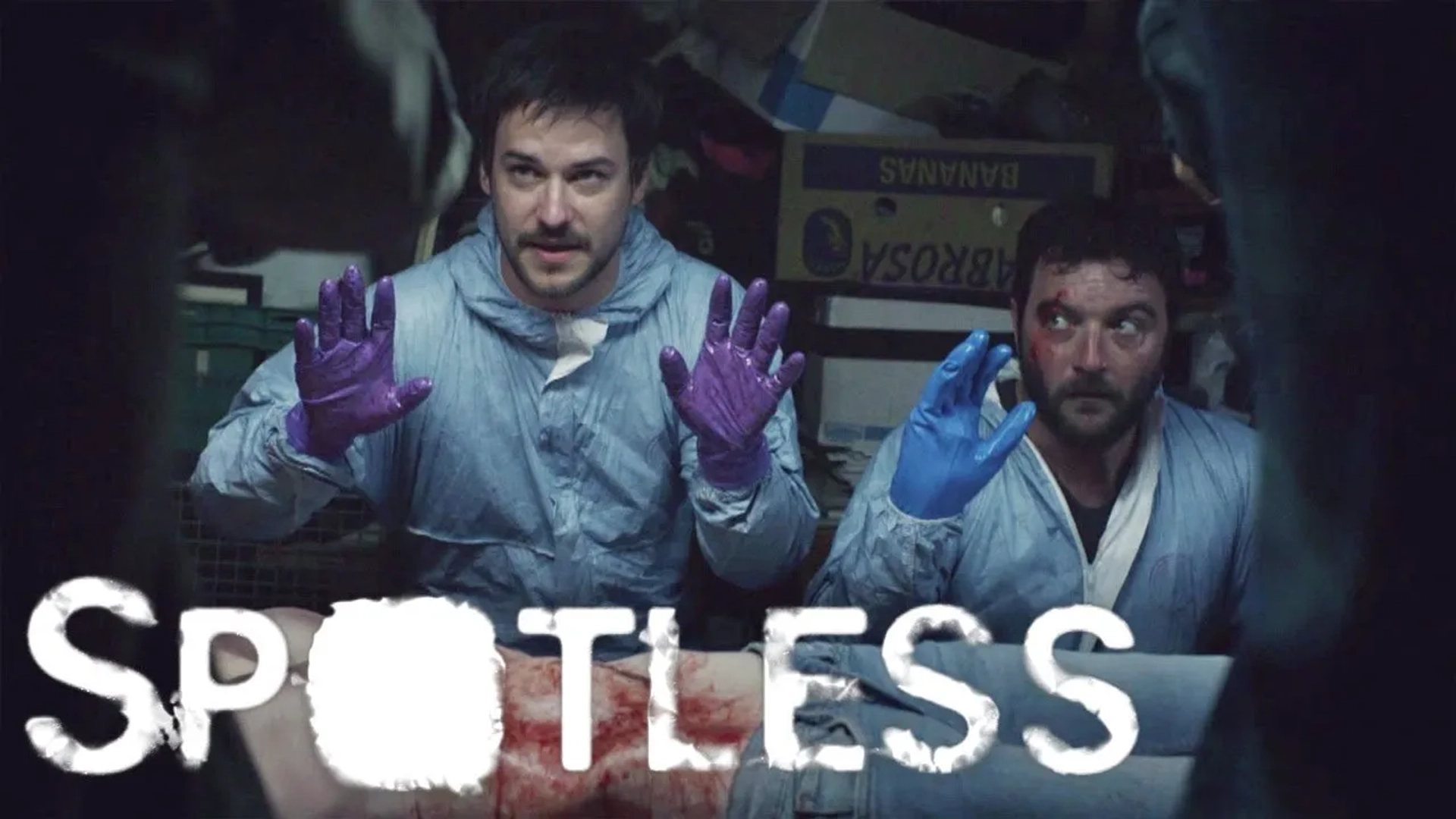 Marc-André Grondin and Denis Ménochet in Spotless (2015)