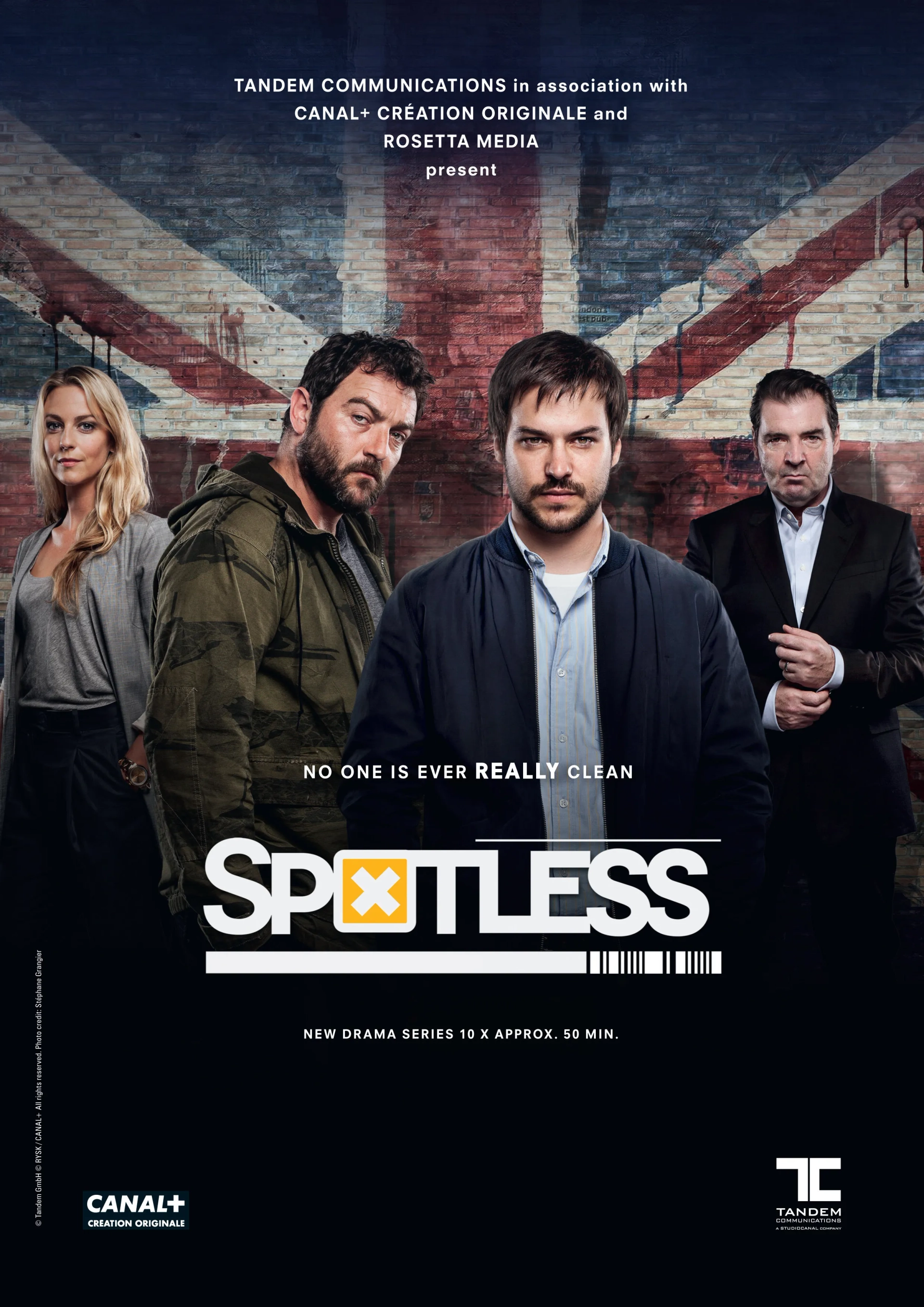 Brendan Coyle, Marc-André Grondin, and Miranda Raison in Spotless (2015)