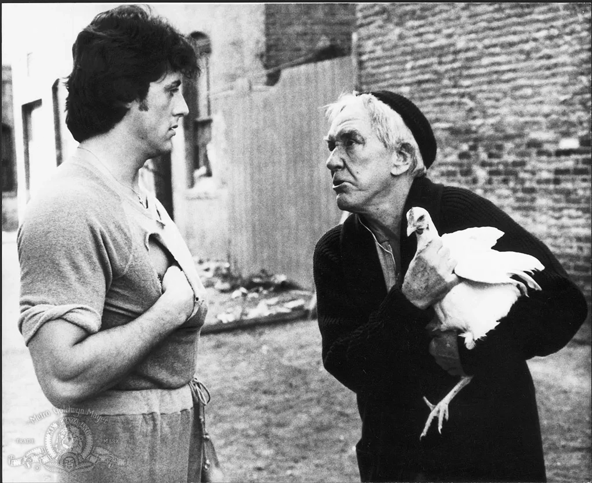 Sylvester Stallone and Burgess Meredith in Rocky II (1979)