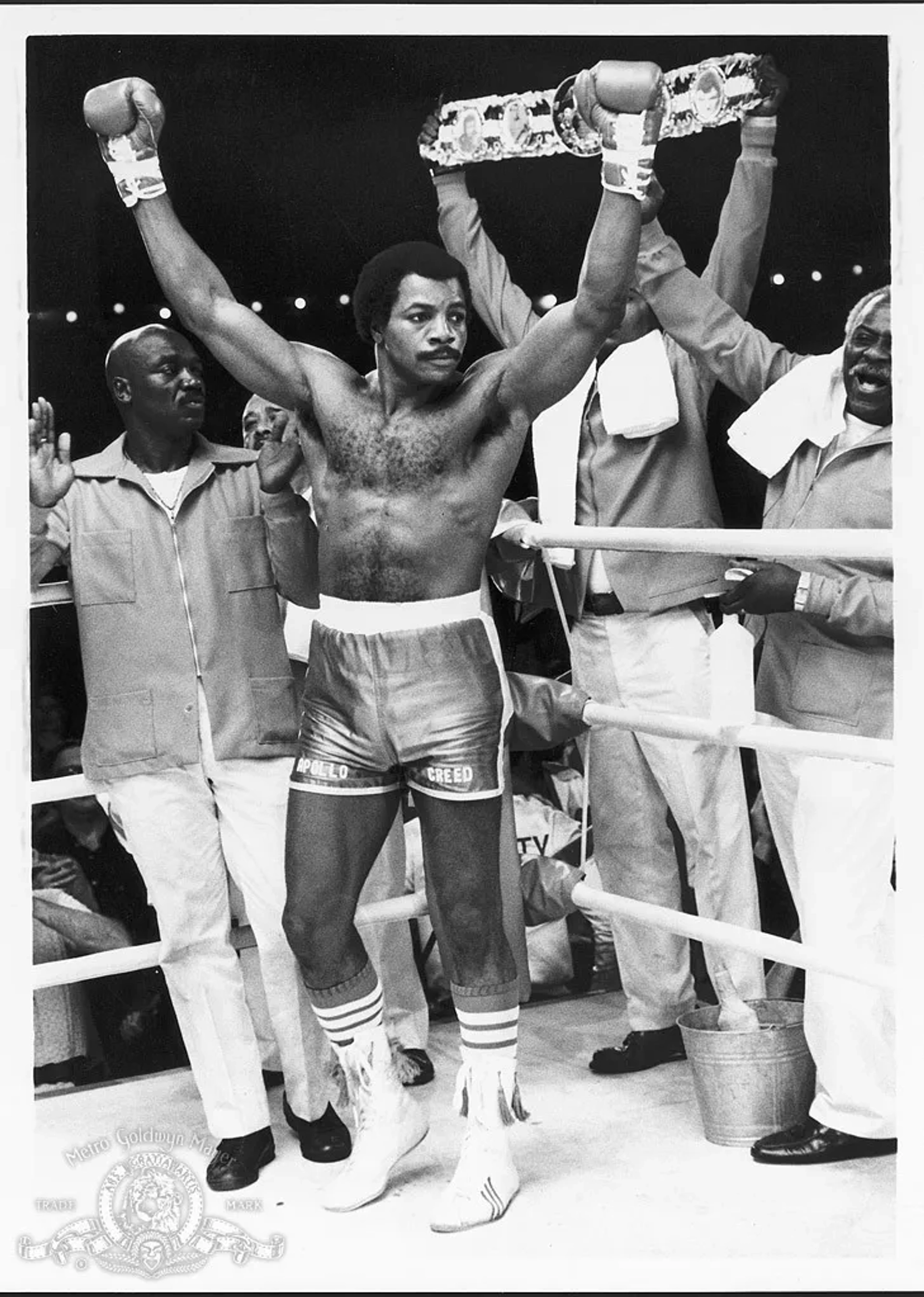 Carl Weathers, Tony Burton, and Hank Rolike in Rocky II (1979)