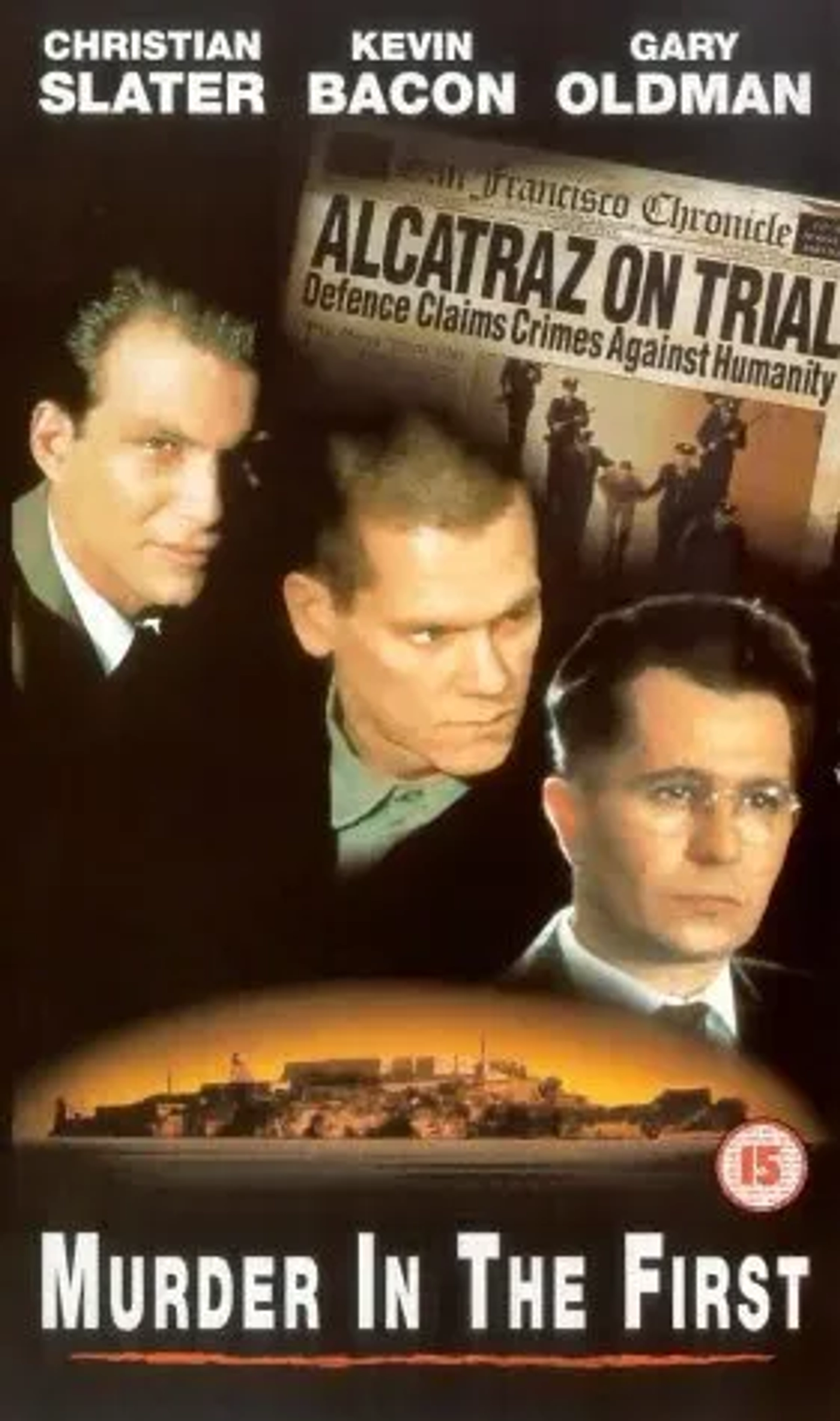 Kevin Bacon, Gary Oldman, and Christian Slater in Murder in the First (1995)