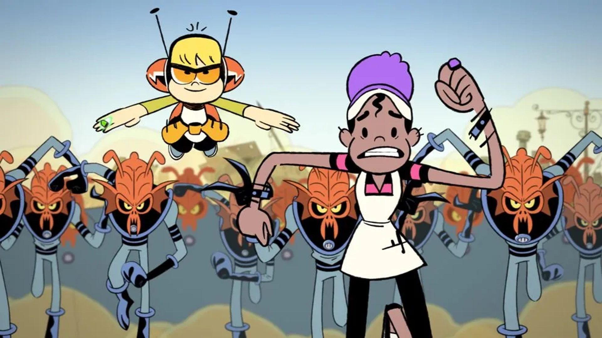 Tom Kenny, Bennett Abara, and Jack Fisher in Kid Cosmic (2021)