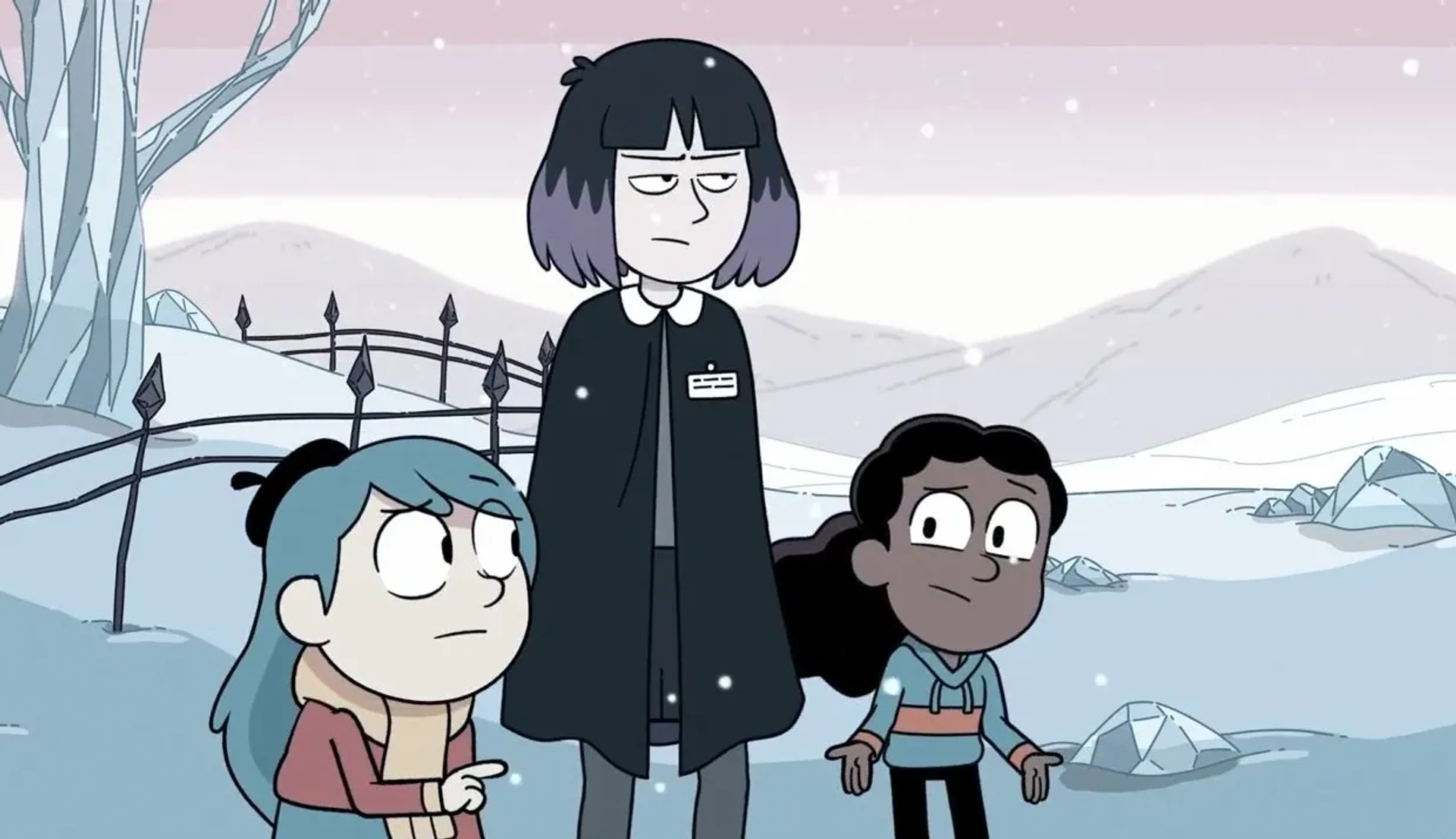 Kaisa Hammarlund, Ameerah Falzon, and Bella Ramsey in Chapter 3: The Witch (2020)