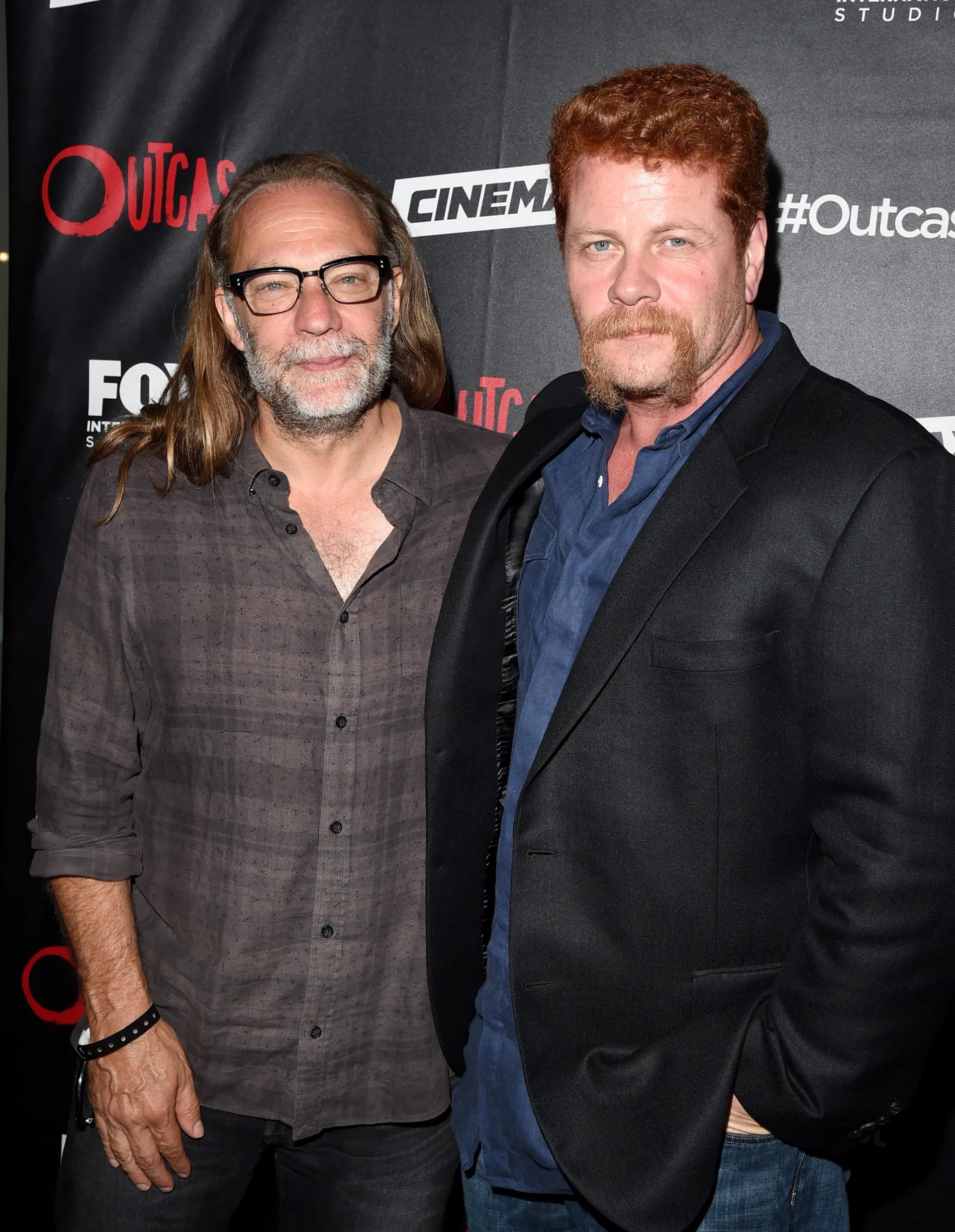 Michael Cudlitz and Greg Nicotero at an event for Outcast (2016)