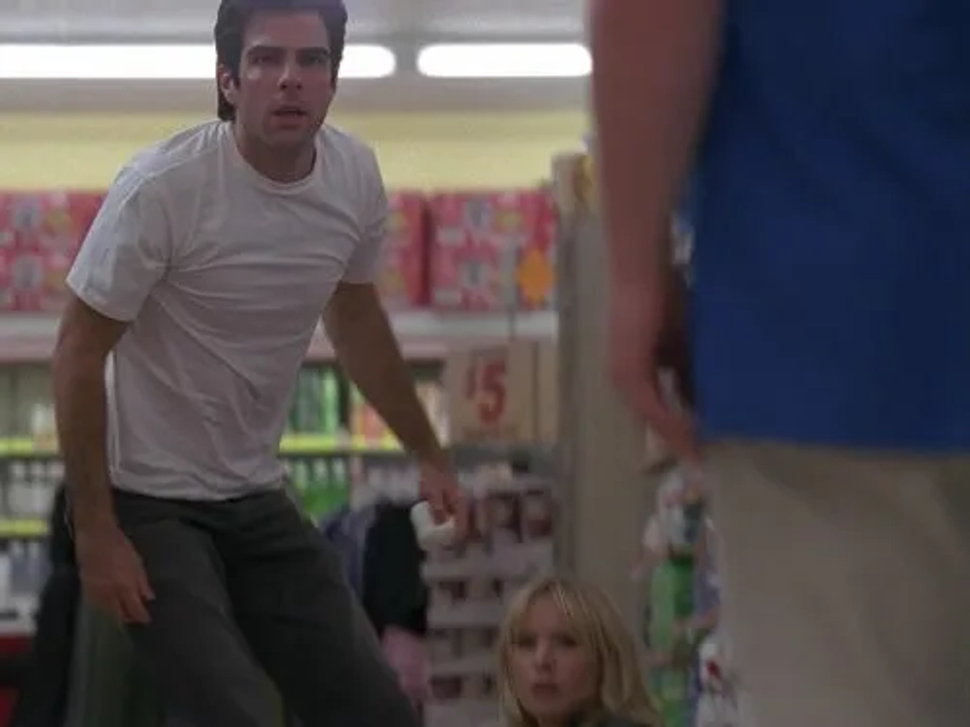 Kristen Bell and Zachary Quinto in Heroes (2006)
