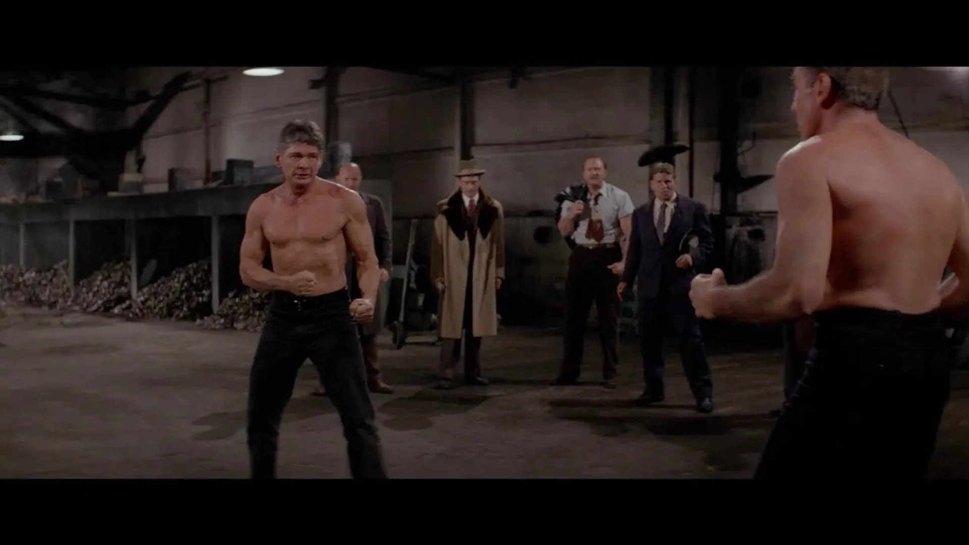 Charles Bronson, Nick Dimitri, Bruce Glover, Michael McGuire, and Robert Tessier in Hard Times (1975)