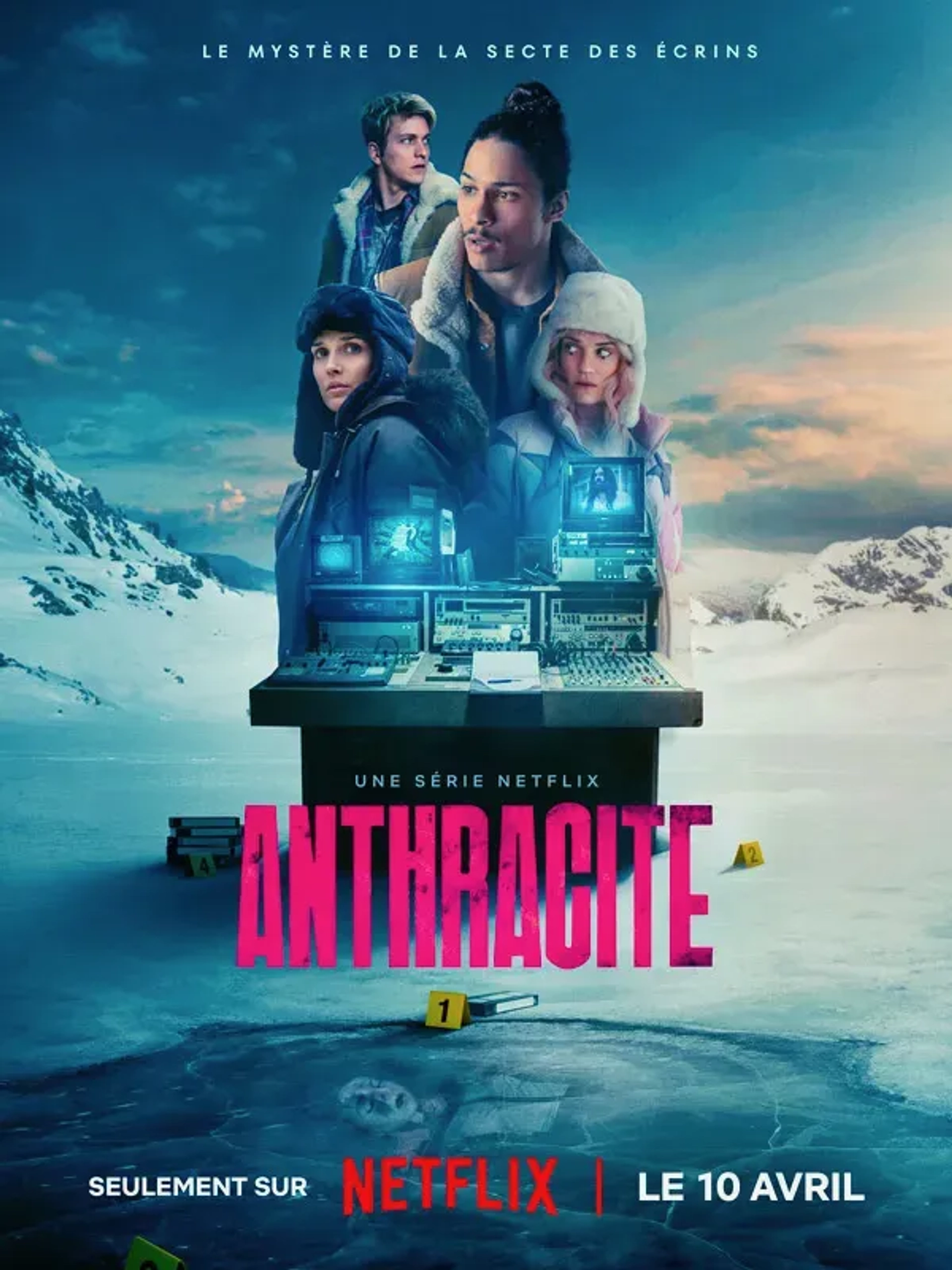 Nicolas Godart, Hatik, Noémie Schmidt, and Camille Lou in Anthracite (2024)