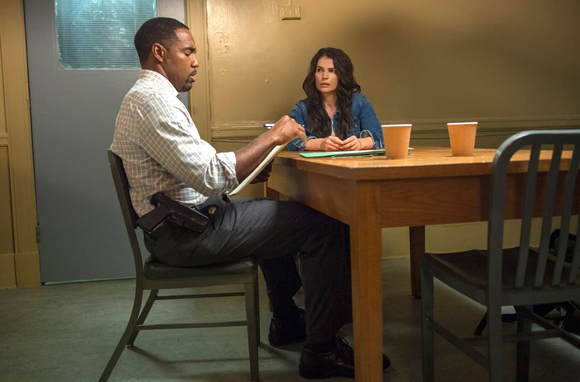 Julia Ormond and Jason George in Witches of East End (2013)