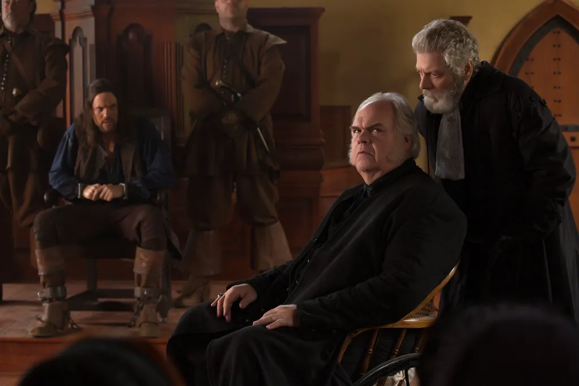 Stephen Lang, Michael Mulheren, and Shane West in Salem (2014)