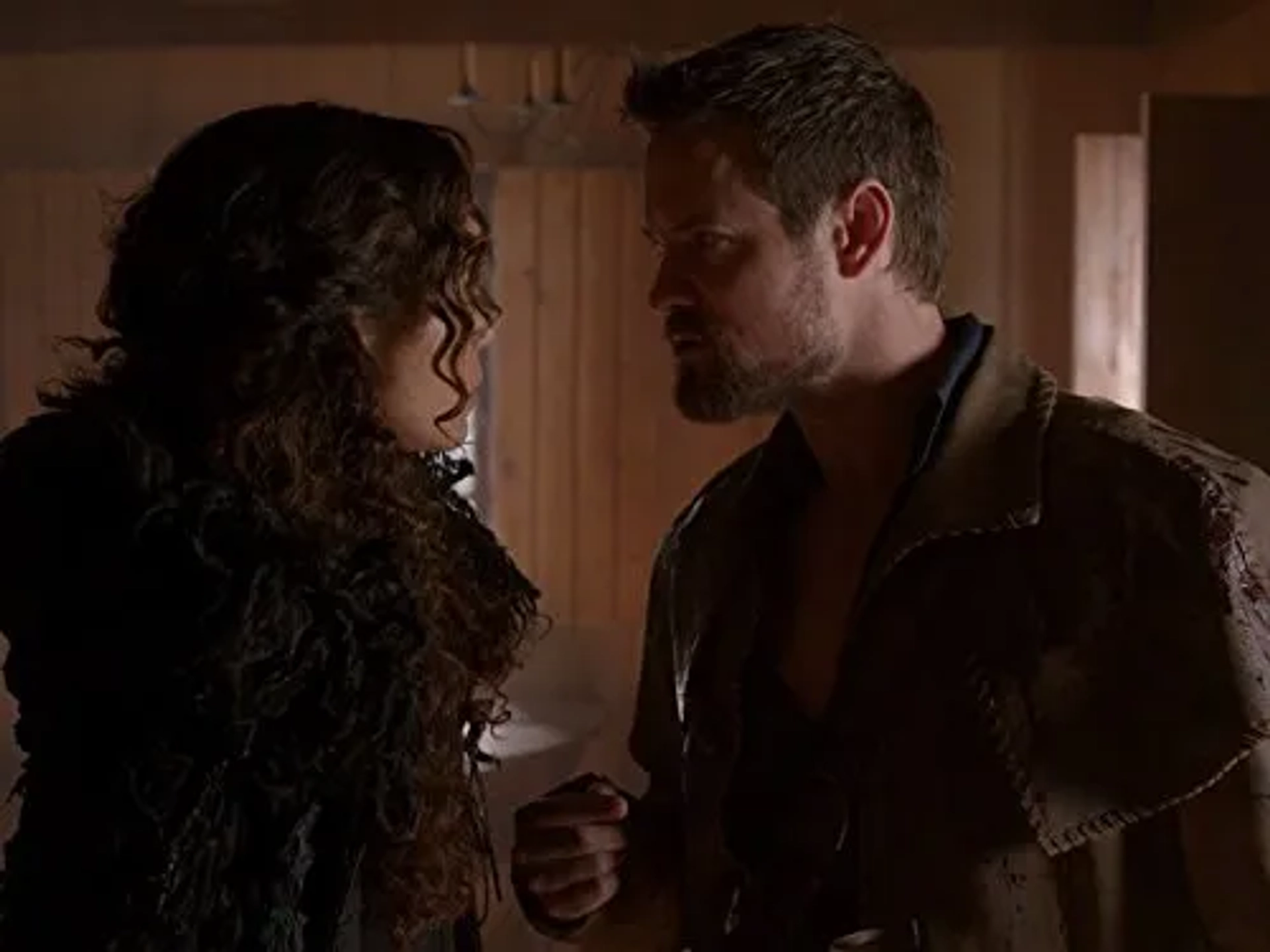 Ashley Madekwe and Shane West in Salem (2014)